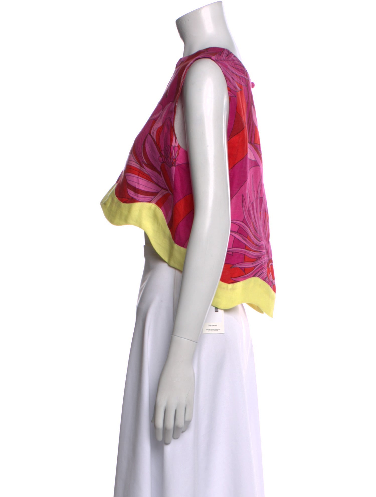 Farm Rio Linen Printed Crop Top w/ Tags