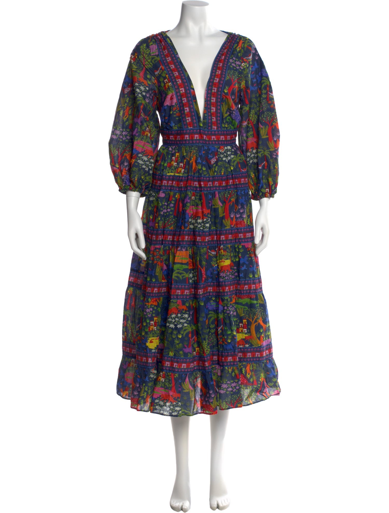 Farm Rio Printed Long Dress