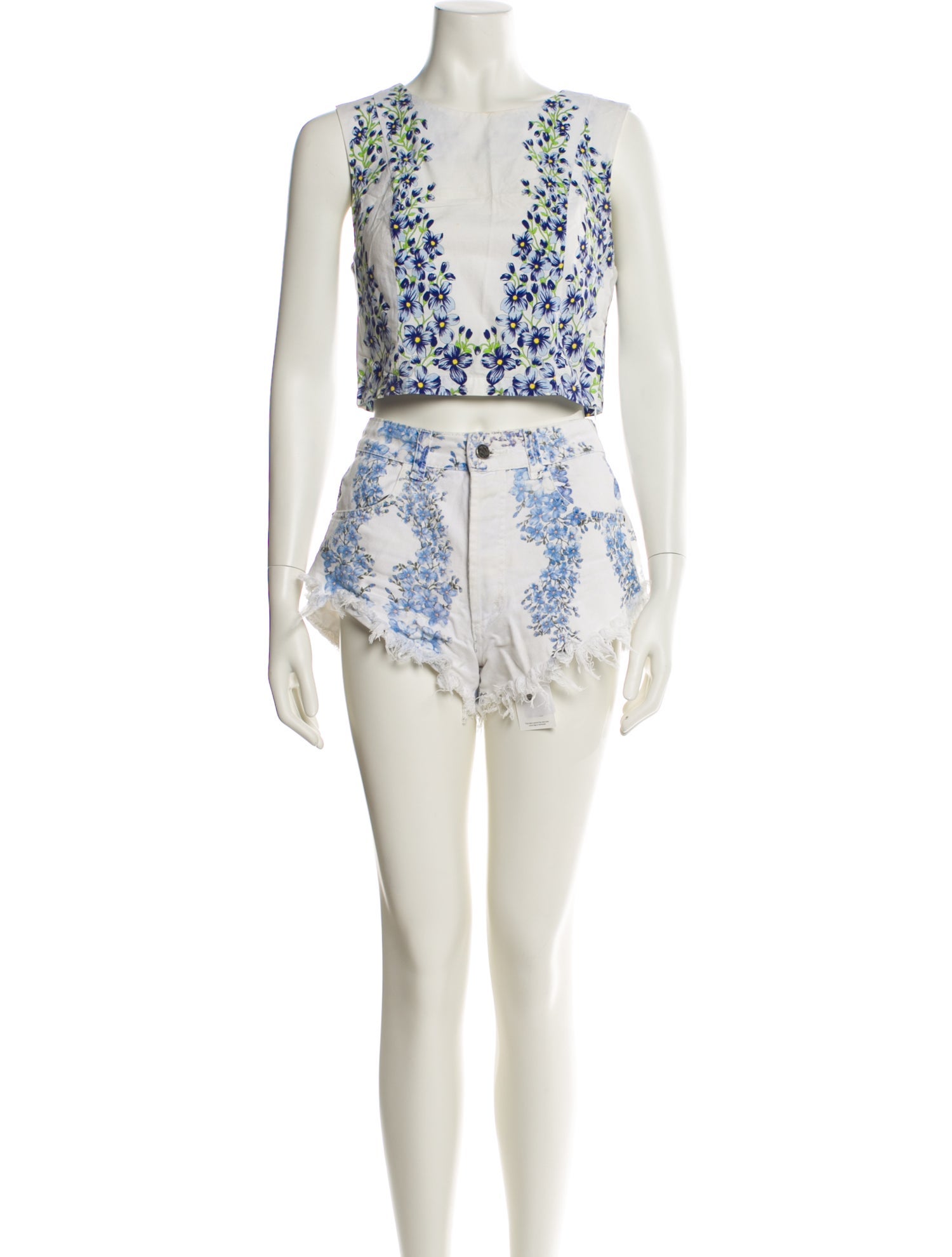 Farm Rio Linen Floral Print Short Set
