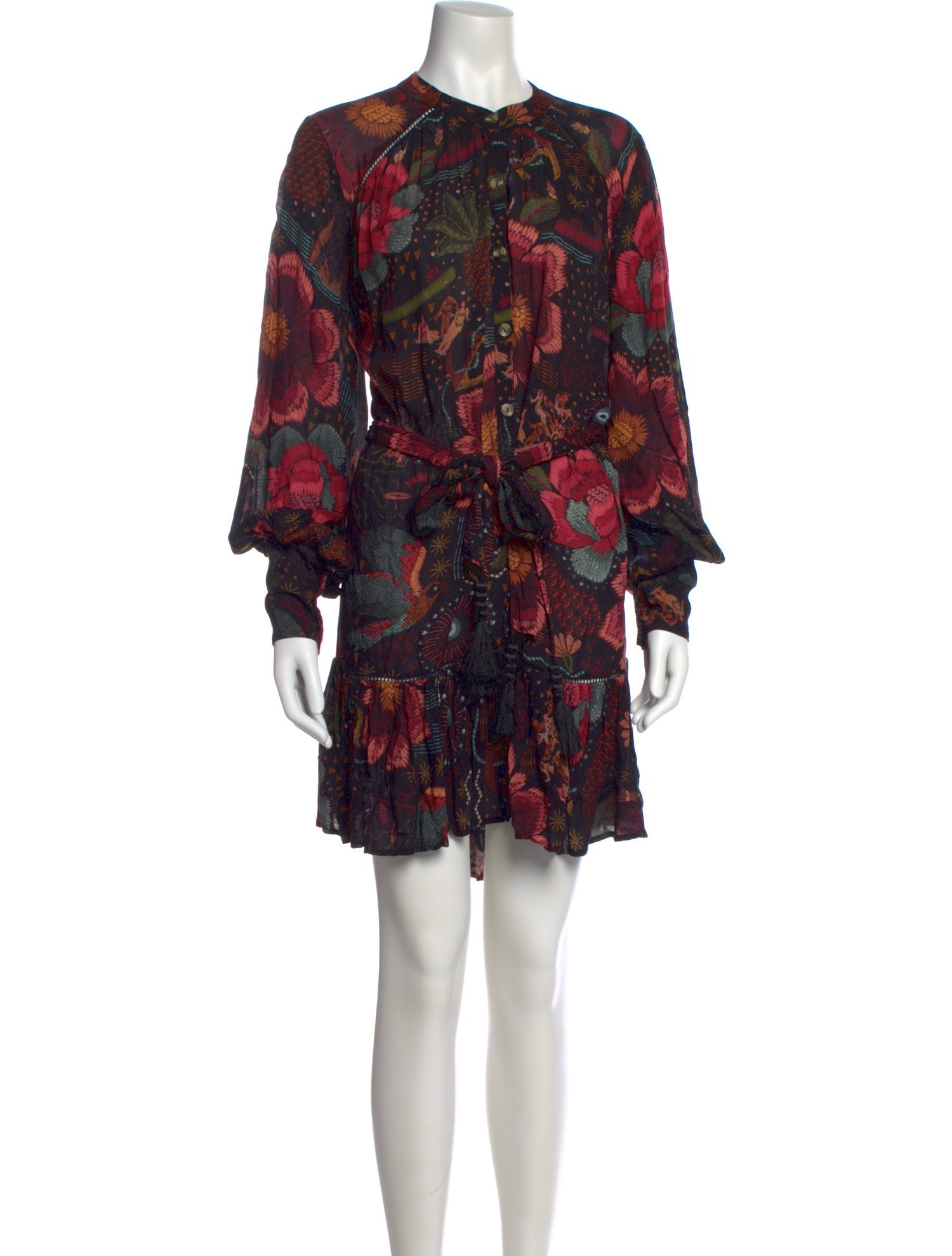 Farm Rio Floral Print Mini Dress