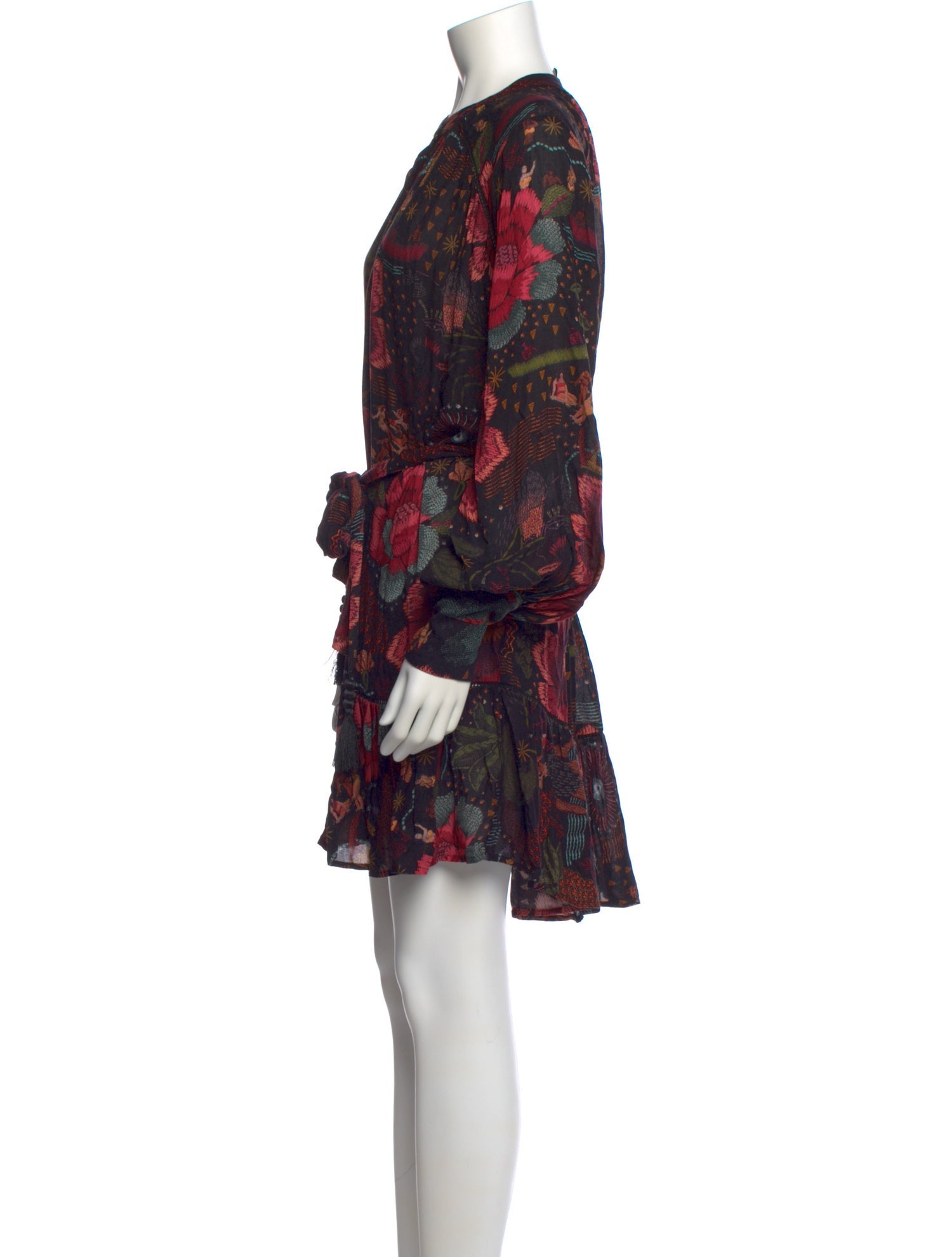 Farm Rio Floral Print Mini Dress