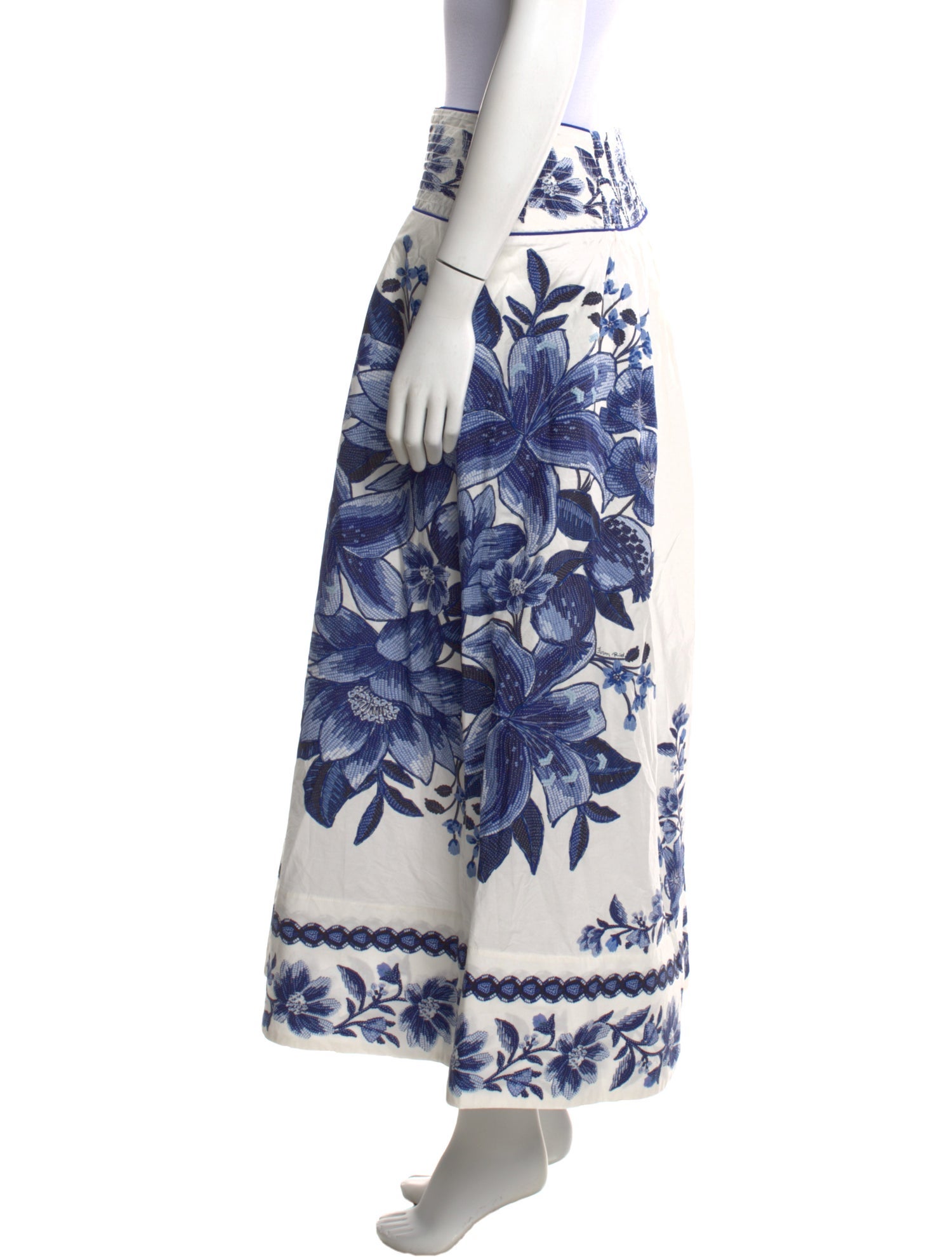 Farm Rio Floral Print Midi Length Skirt