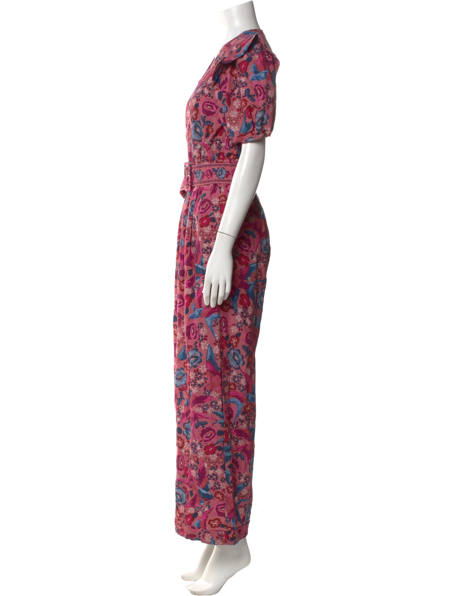 Farm Rio Floral Print V-Neck Jumpsuit