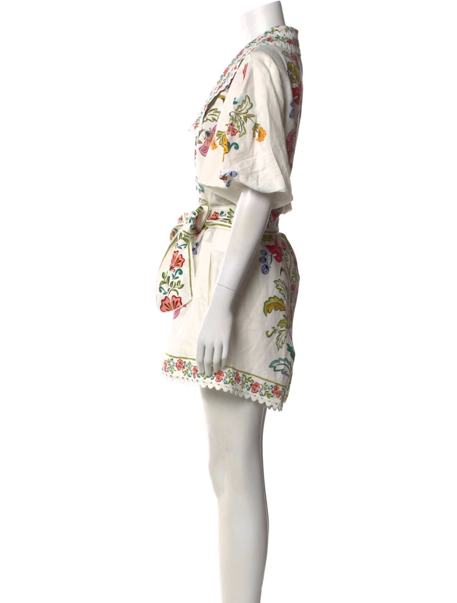 Farm Rio Floral Print V-Neck Romper