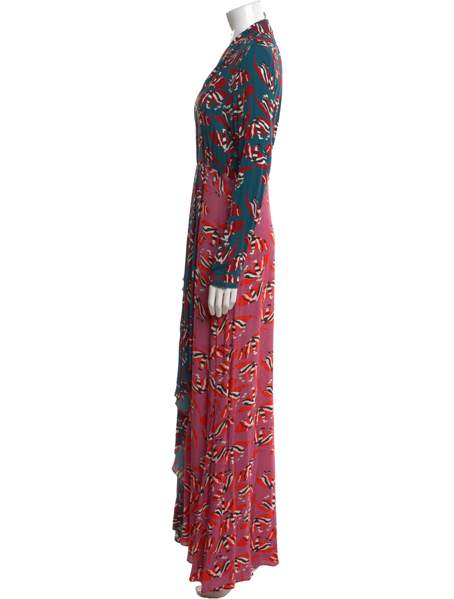 Farm Rio Floral Print Long Dress