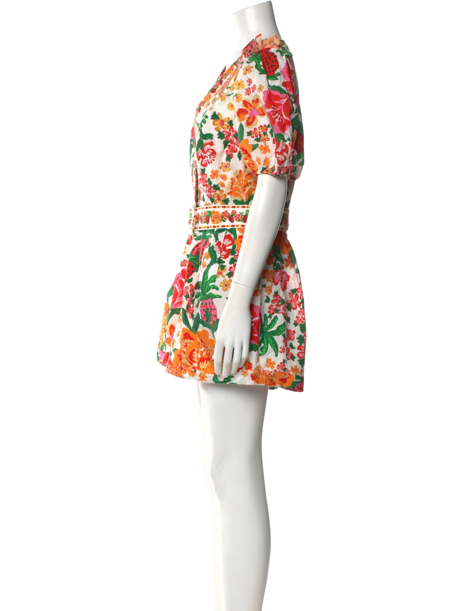 Farm Rio Floral Print V-Neck Romper