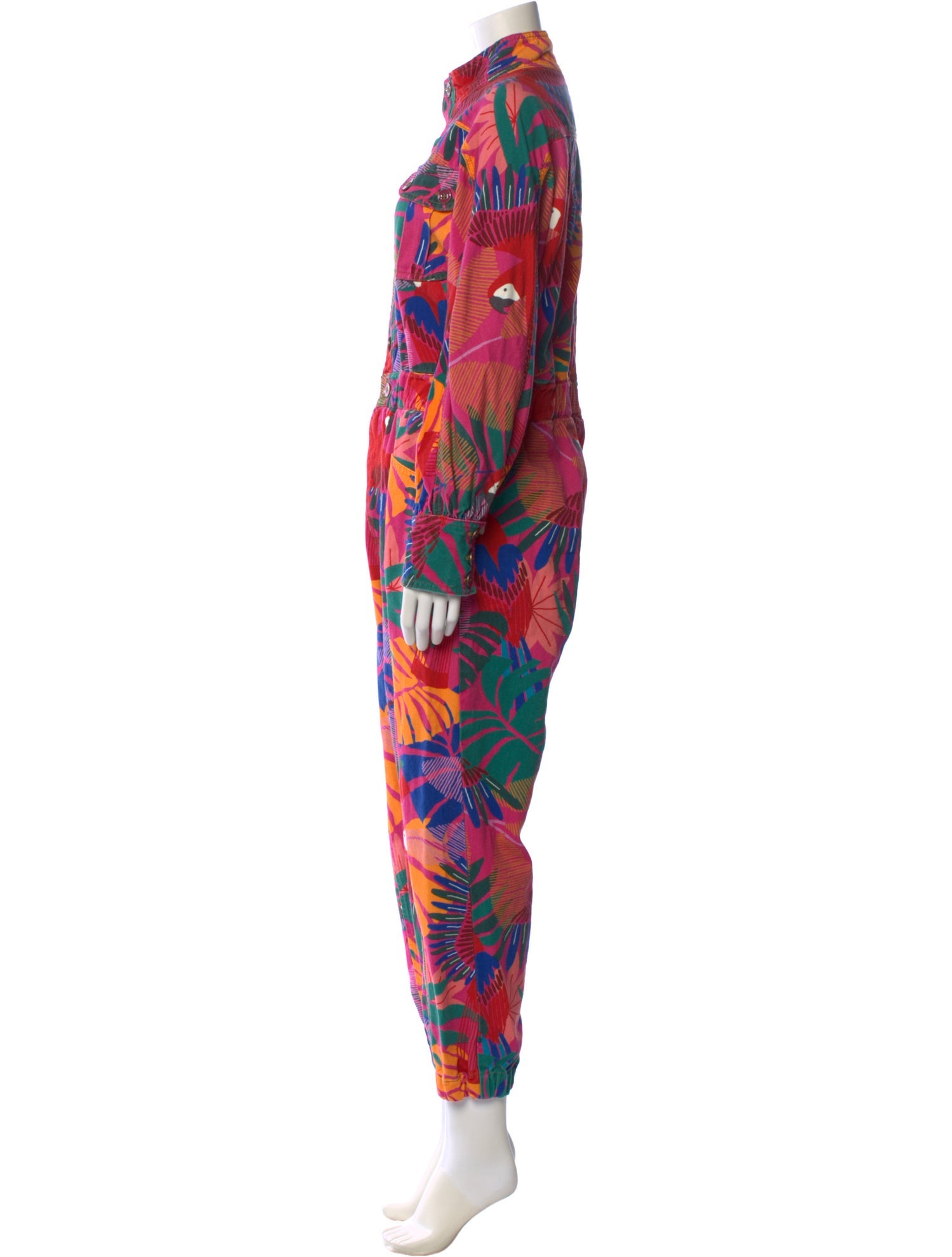 Farm Rio Printed Mock Neck Jumpsuit