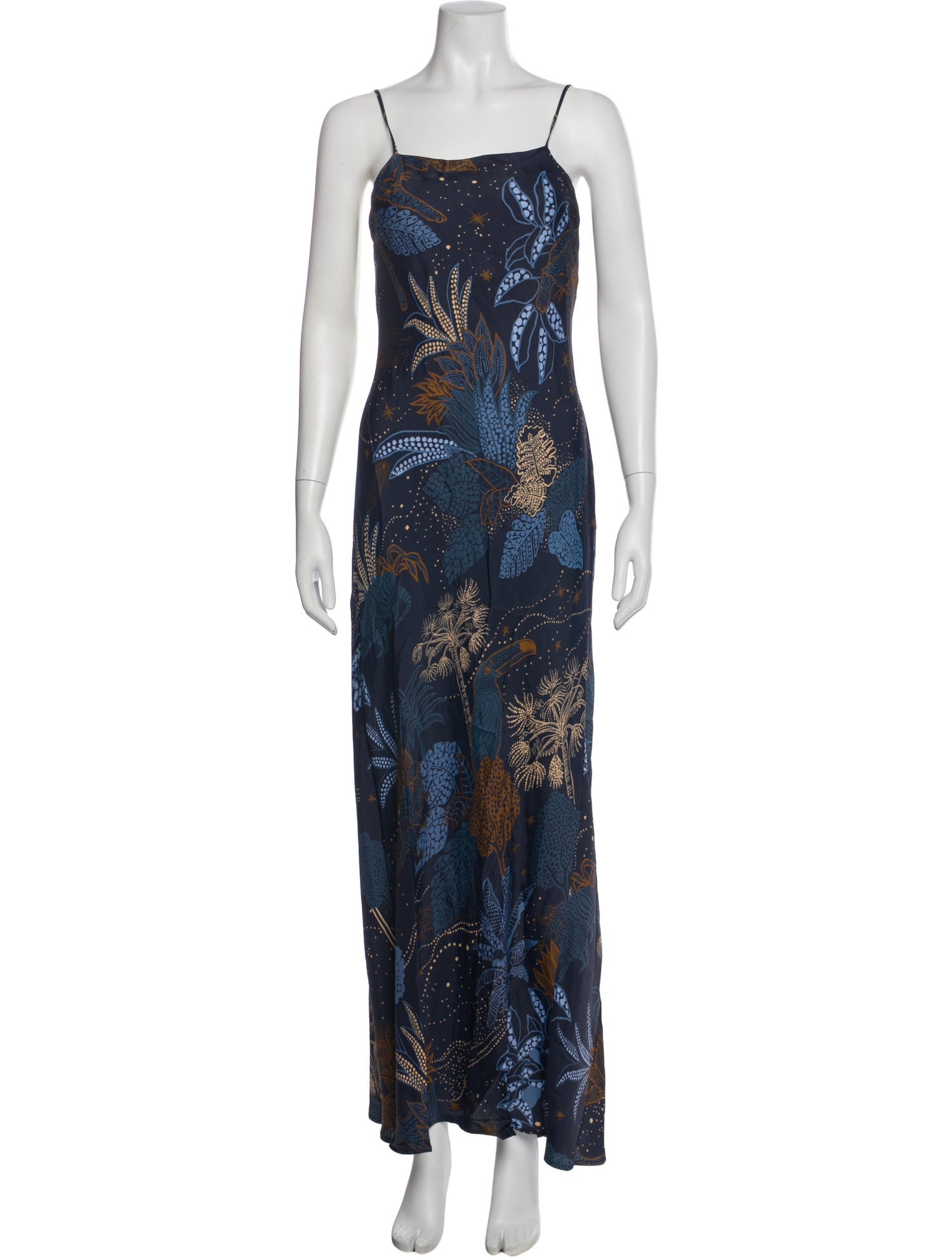 Farm Rio Floral Print Long Dress w/ Tags - Blue Dresses, Clothing -  WFARM85161 | The RealReal