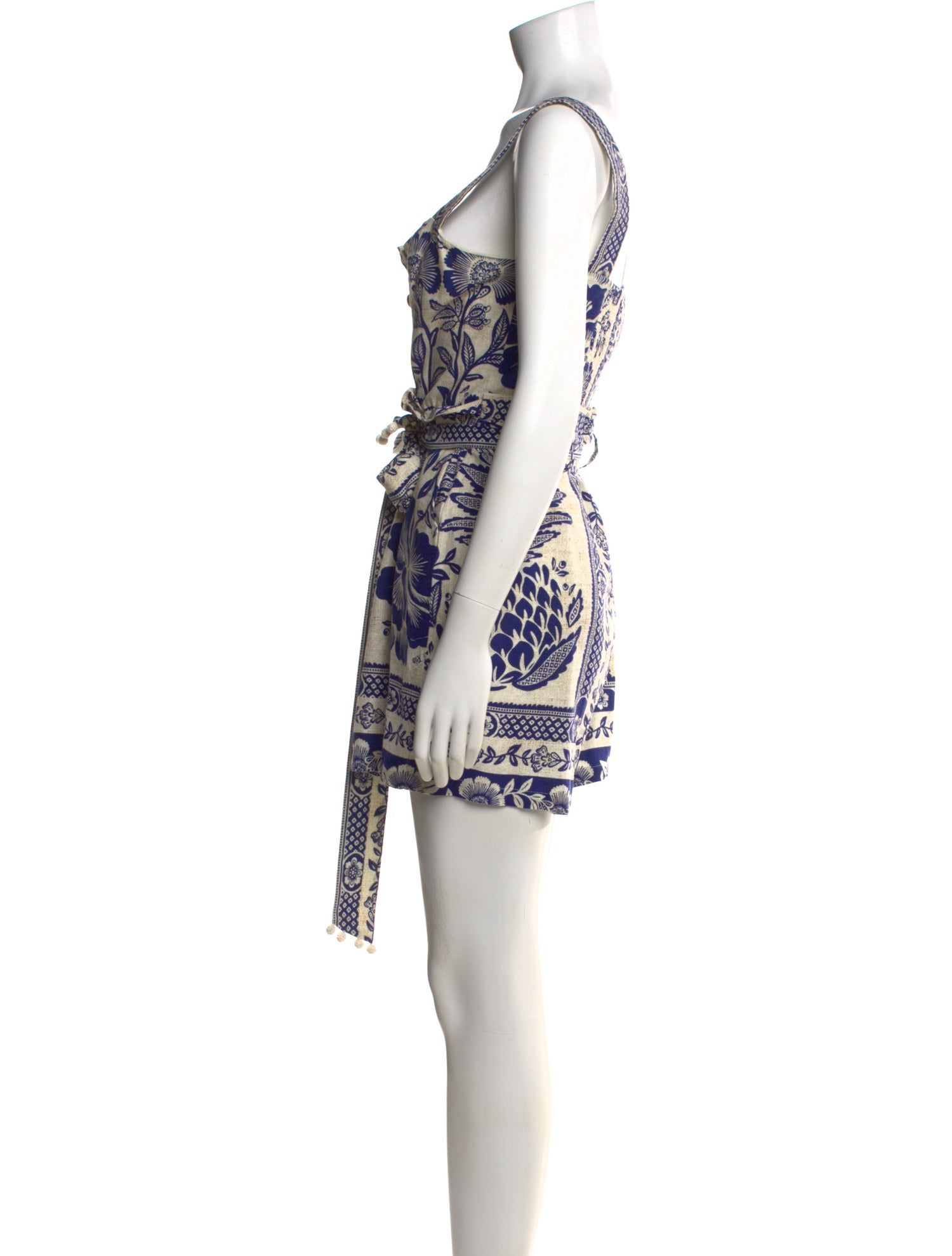 Farm Rio Printed Square Neckline Romper