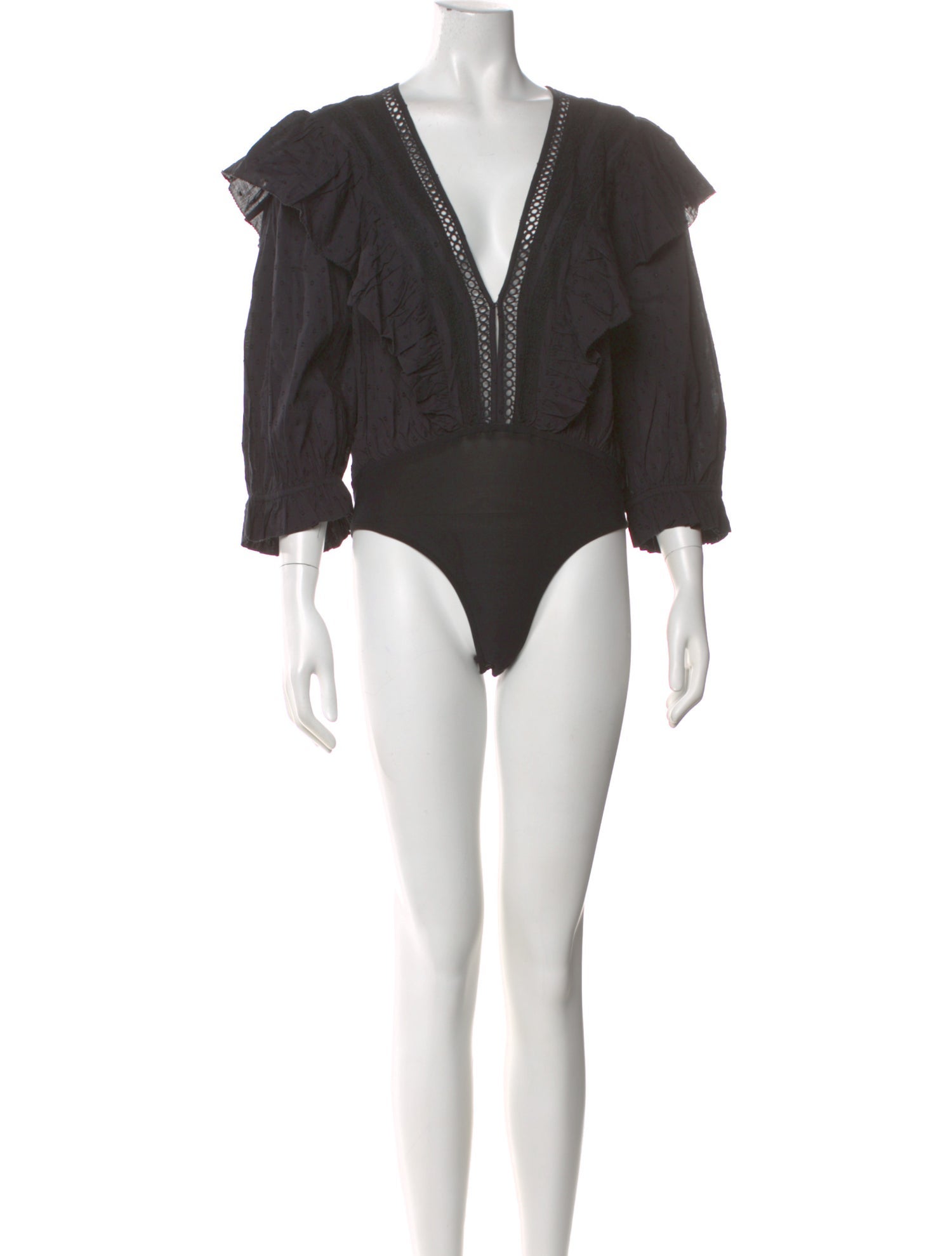 Farm Rio V-Neck Three-Quarter Sleeve Bodysuit