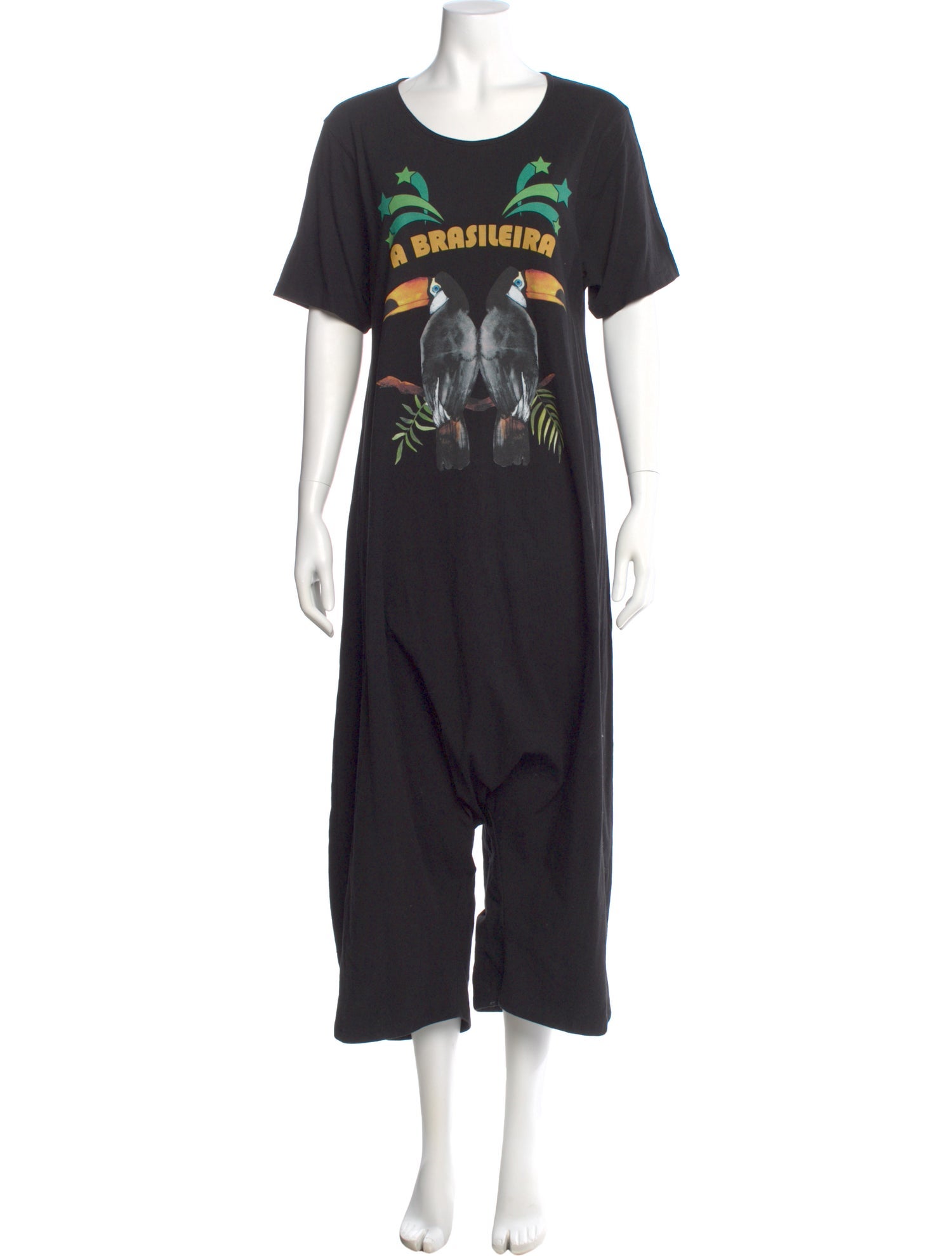 Farm Rio Graphic Print Scoop Neck Jumpsuit