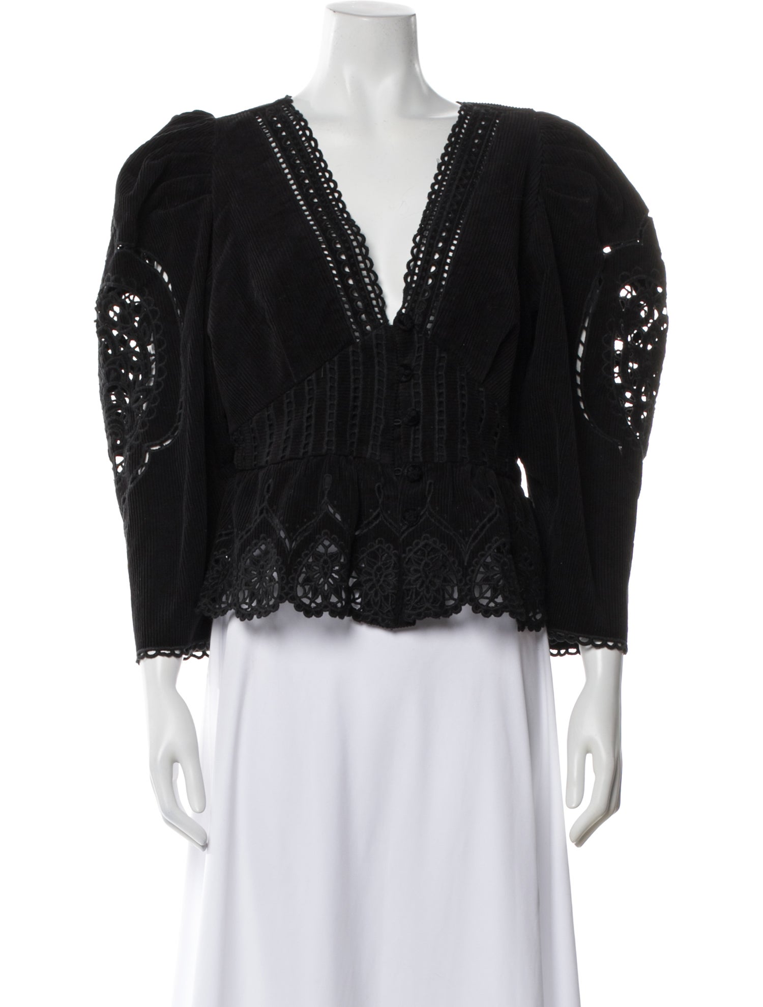 Farm Rio V-Neck Three-Quarter Sleeve Blouse