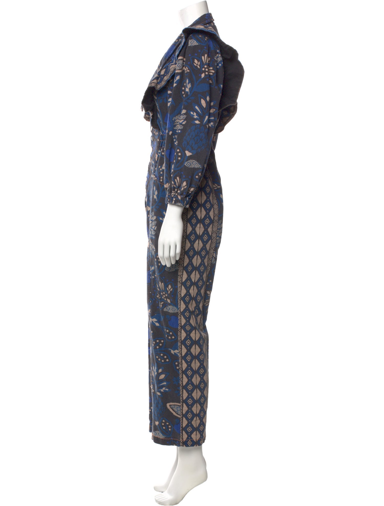 Farm Rio Floral Print V-Neck Jumpsuit