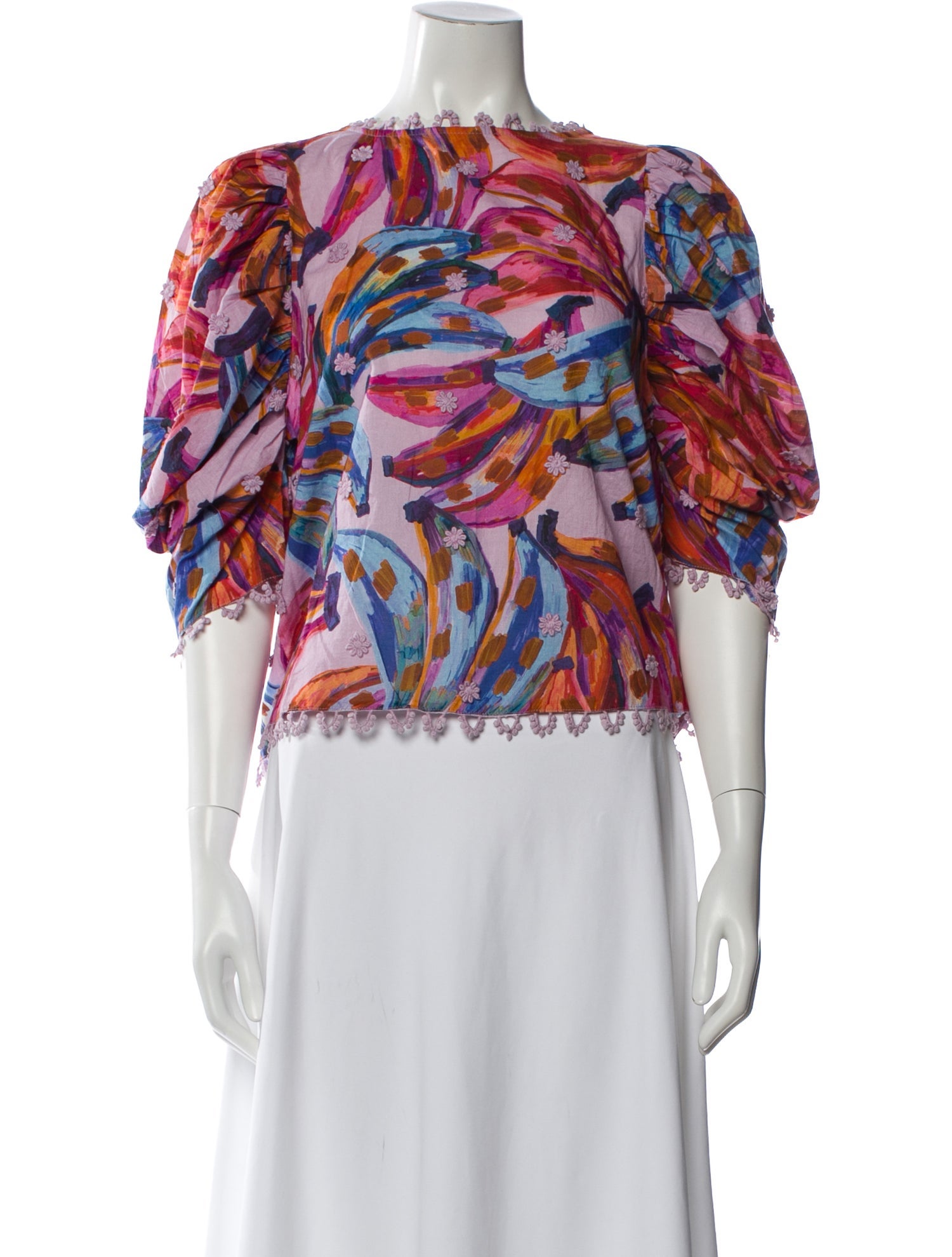 Farm Rio Floral Print Crew Neck Top