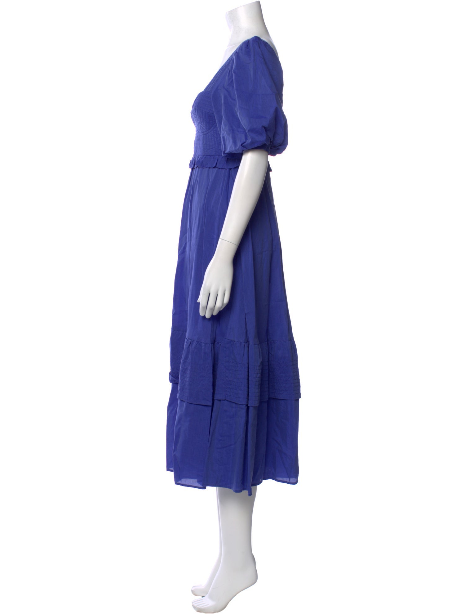 Ali Golden Mock Neck Long Dress - Blue Dresses, Clothing - WAGLO20261 | The  RealReal