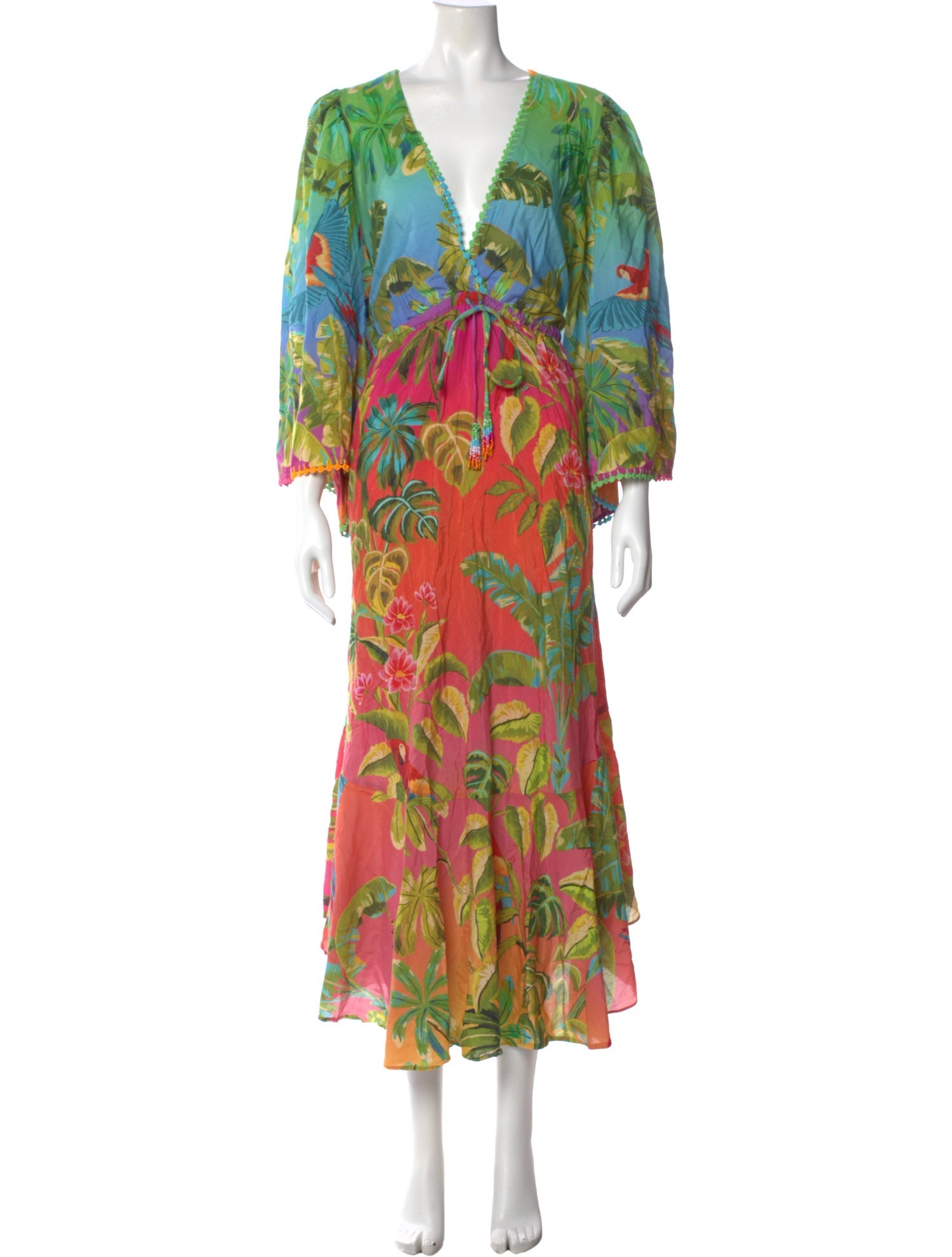 Farm Rio Floral Print Long Dress