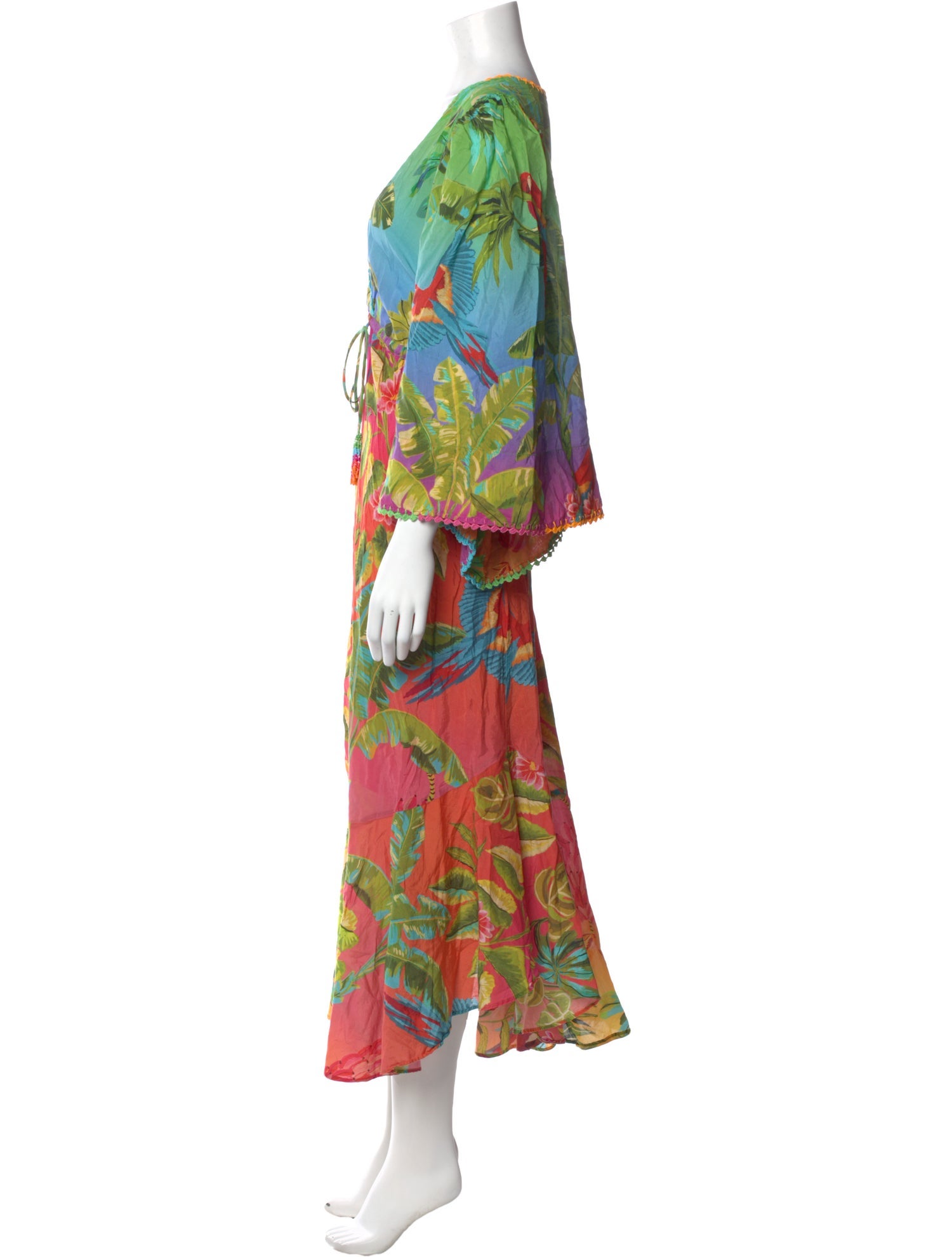 Farm Rio Floral Print Long Dress