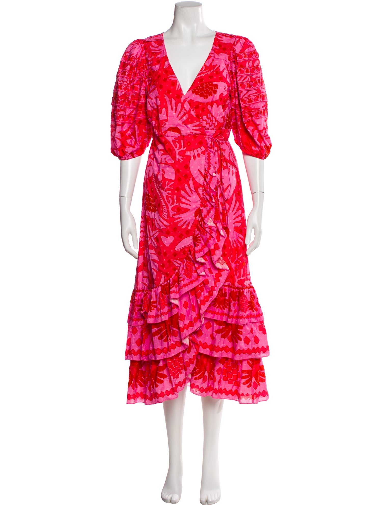 Farm Rio Floral Print Long Dress