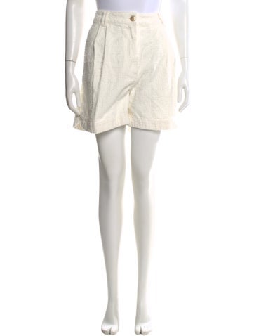 Pre-owned Farm Rio Mini Shorts In Neutral
