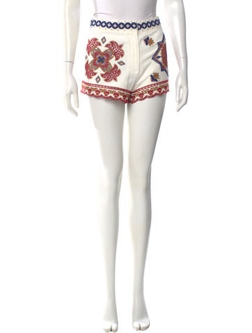 Pre-owned Farm Rio Printed Mini Shorts W/ Tags In Green