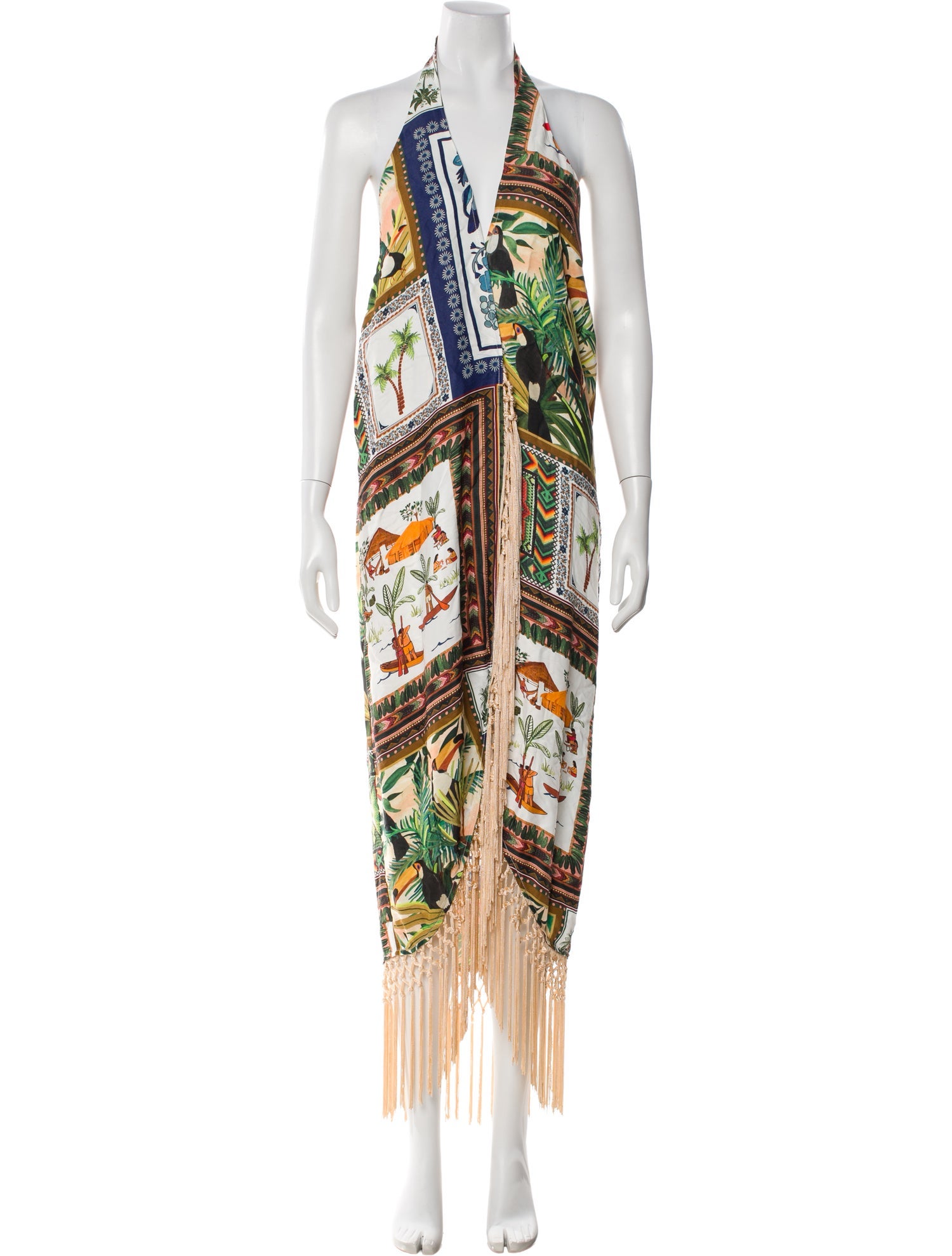 Farm Rio Graphic Print Midi Length Dress