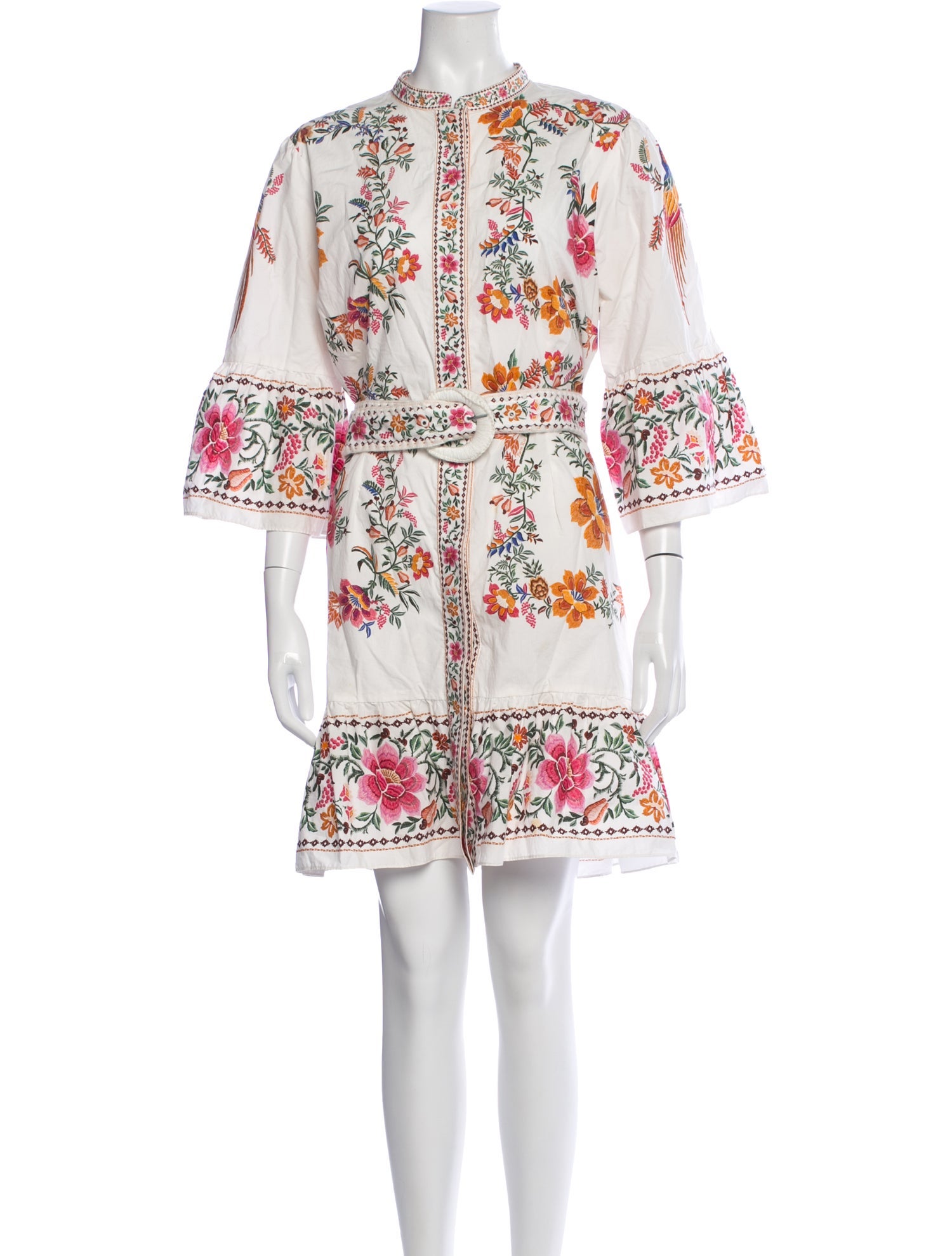 farm rio printed shirt dress FARM Rio Arabesque Scarf Midi Dress in Blue at Nordstrom, Size X-Large