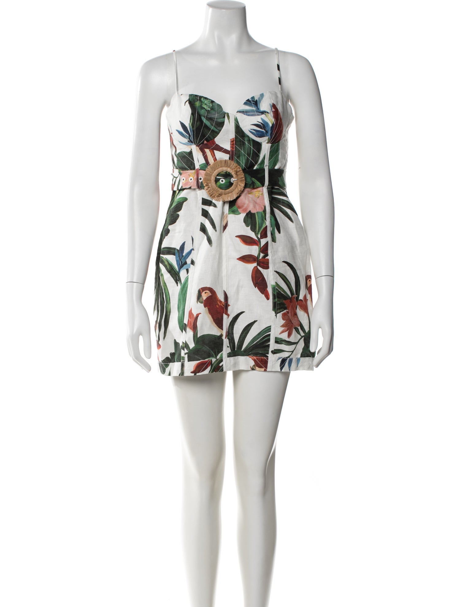 farm rio linen mini dress Off-White Bloom Garden Mini Dress FARM Rio