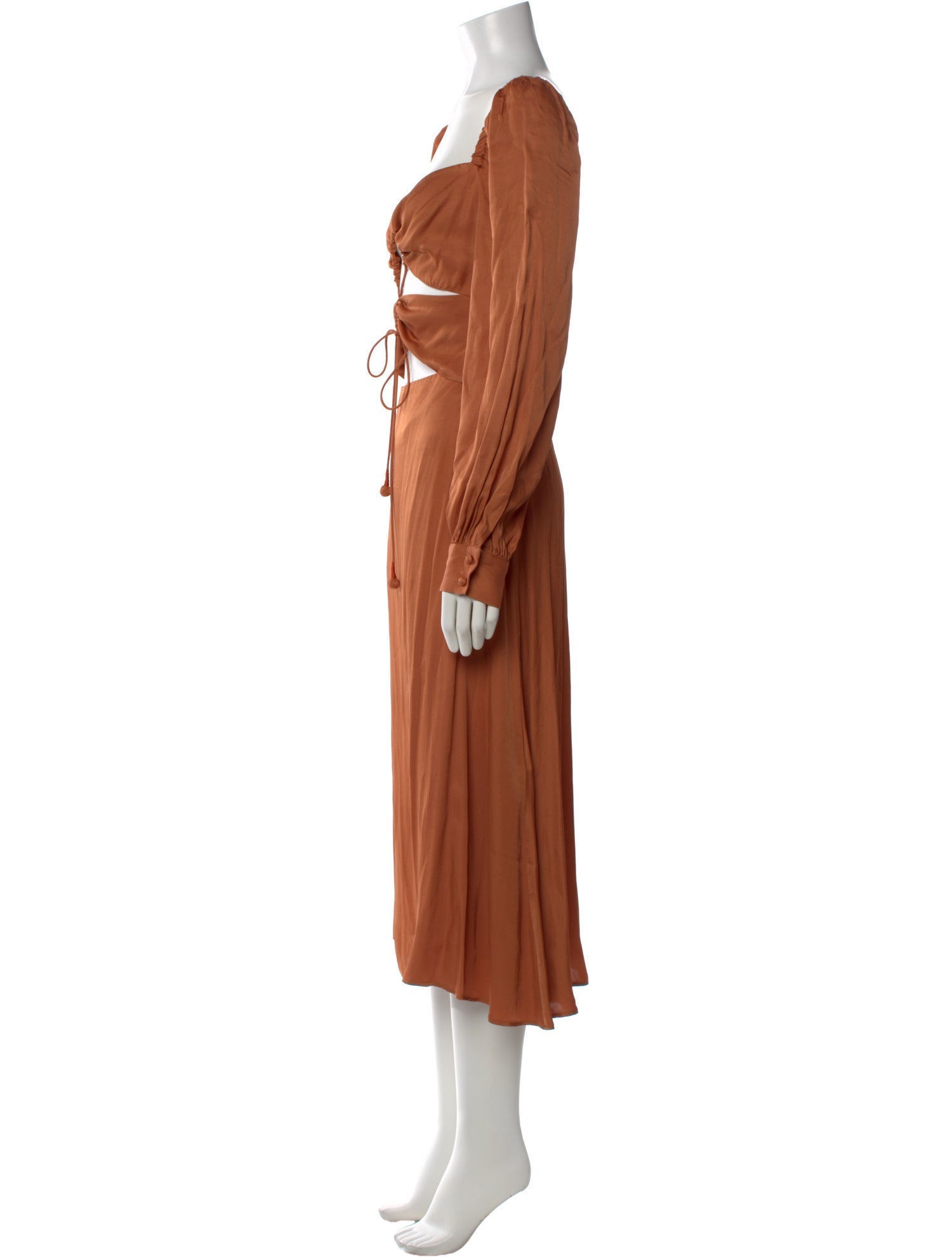 knee length dresses for ladies Dark Green Knitted Long Sleeve Midi Dress