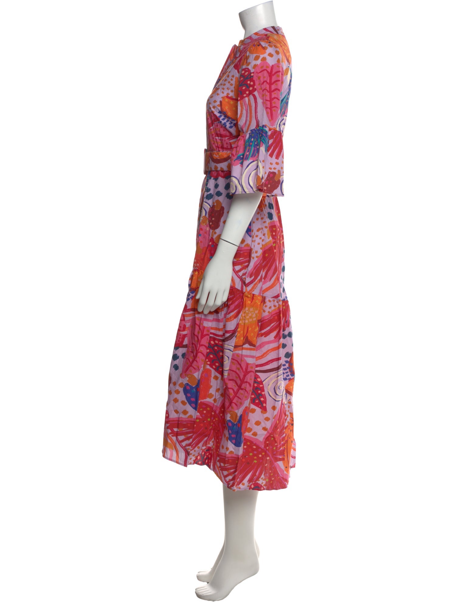 sachin and babi light blue dress Farm Rio Shirred Drop-Waist Midi Dress main image 0