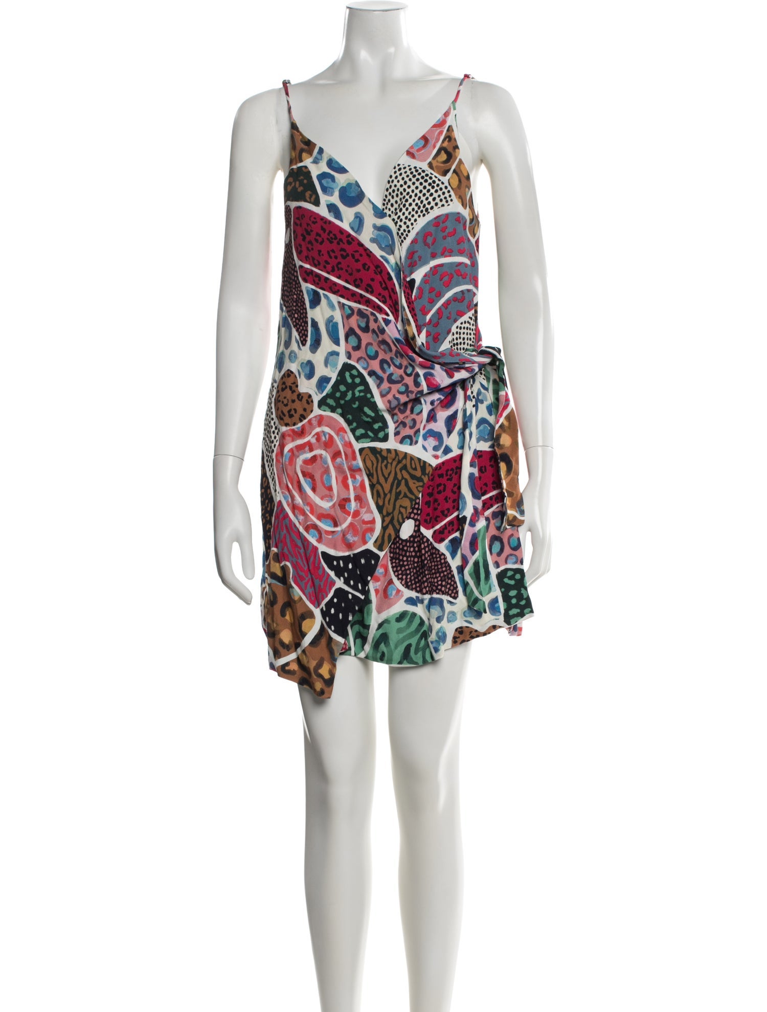 farm rio cocktail dress V-Neck Tiered Mini stretch slinky jersey FARM RIO | Dream Garden
