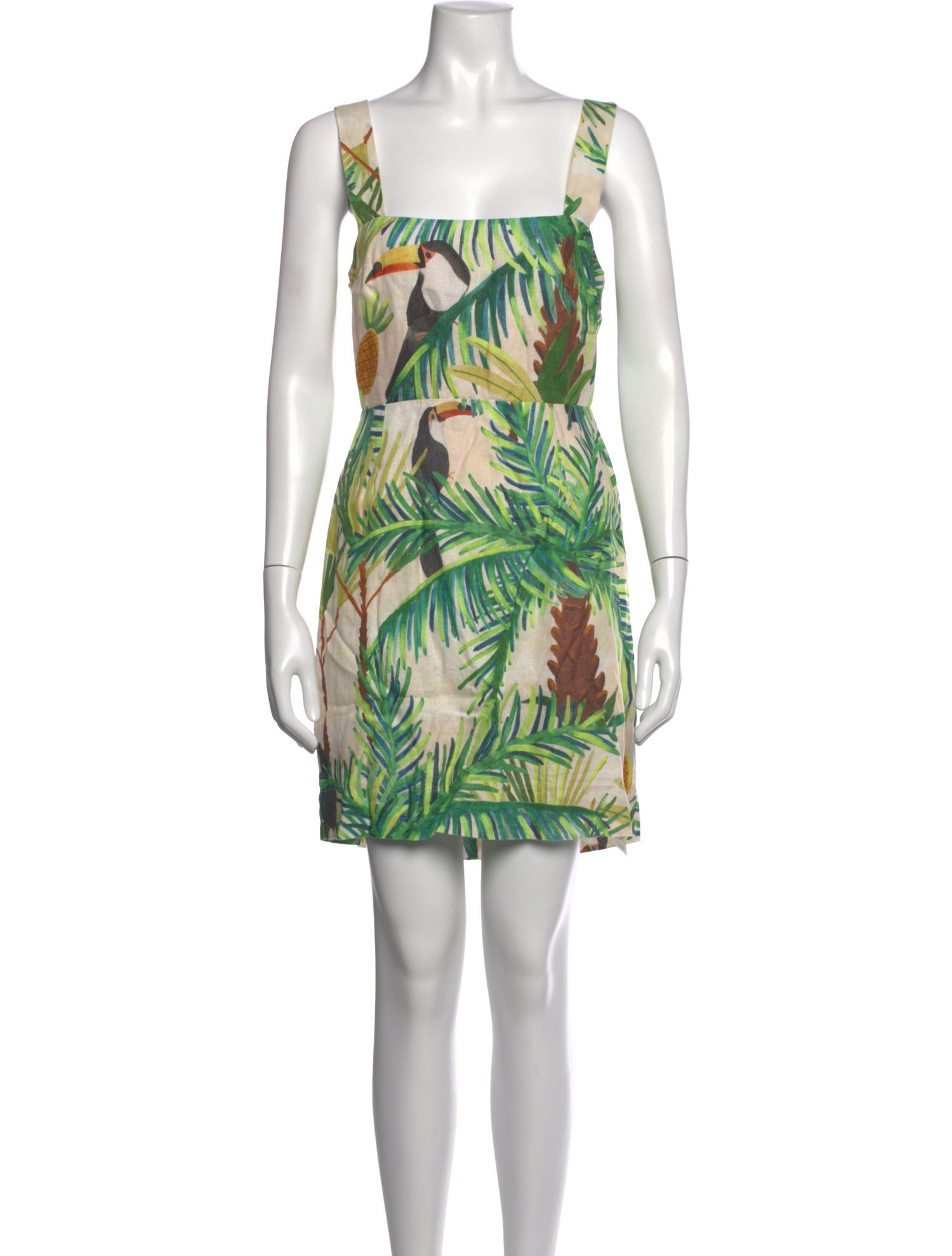 sleeveless midi dresses Sleeveless Square-Neck Midi Dress main image 0