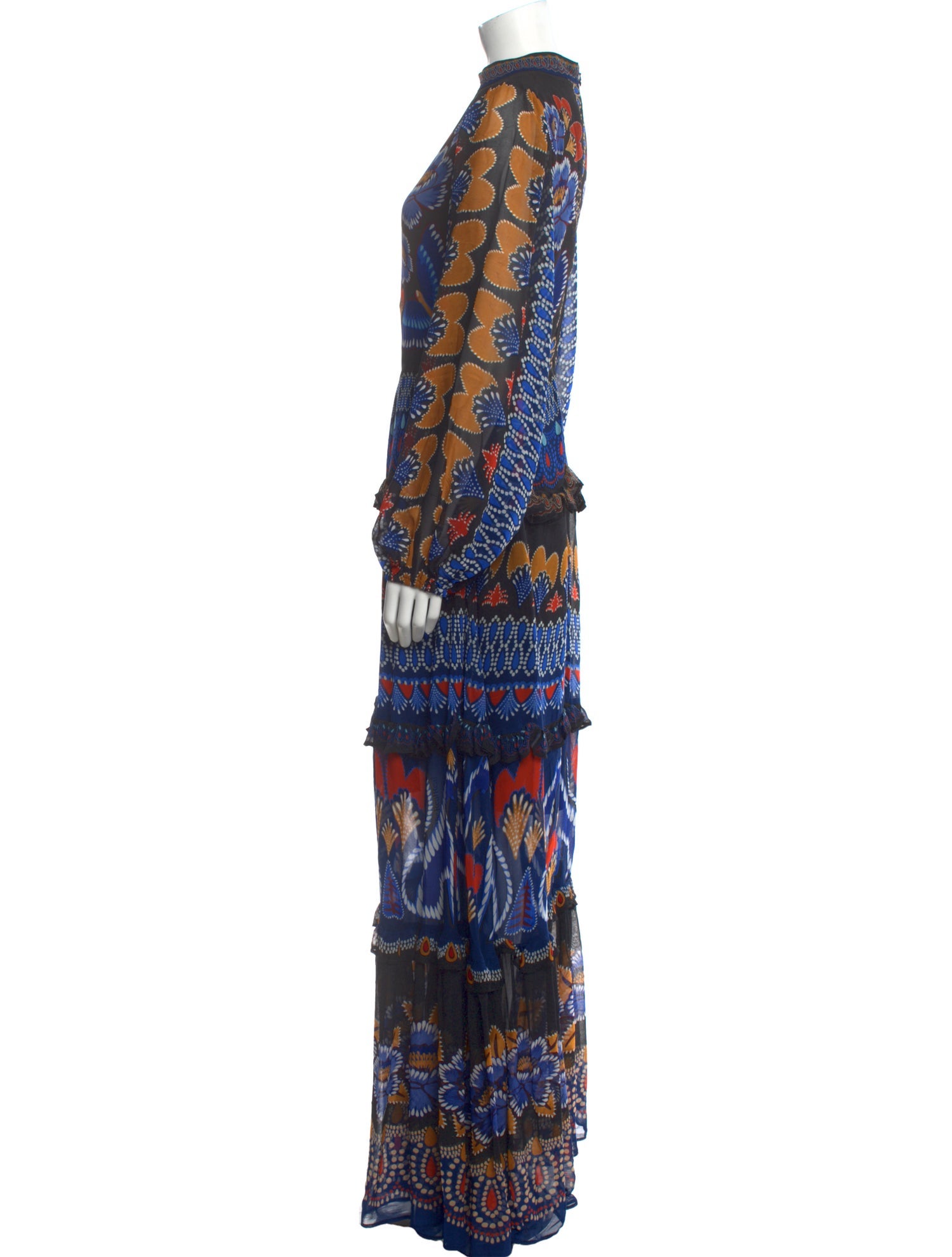 Farm Rio Floral Print Long Dress