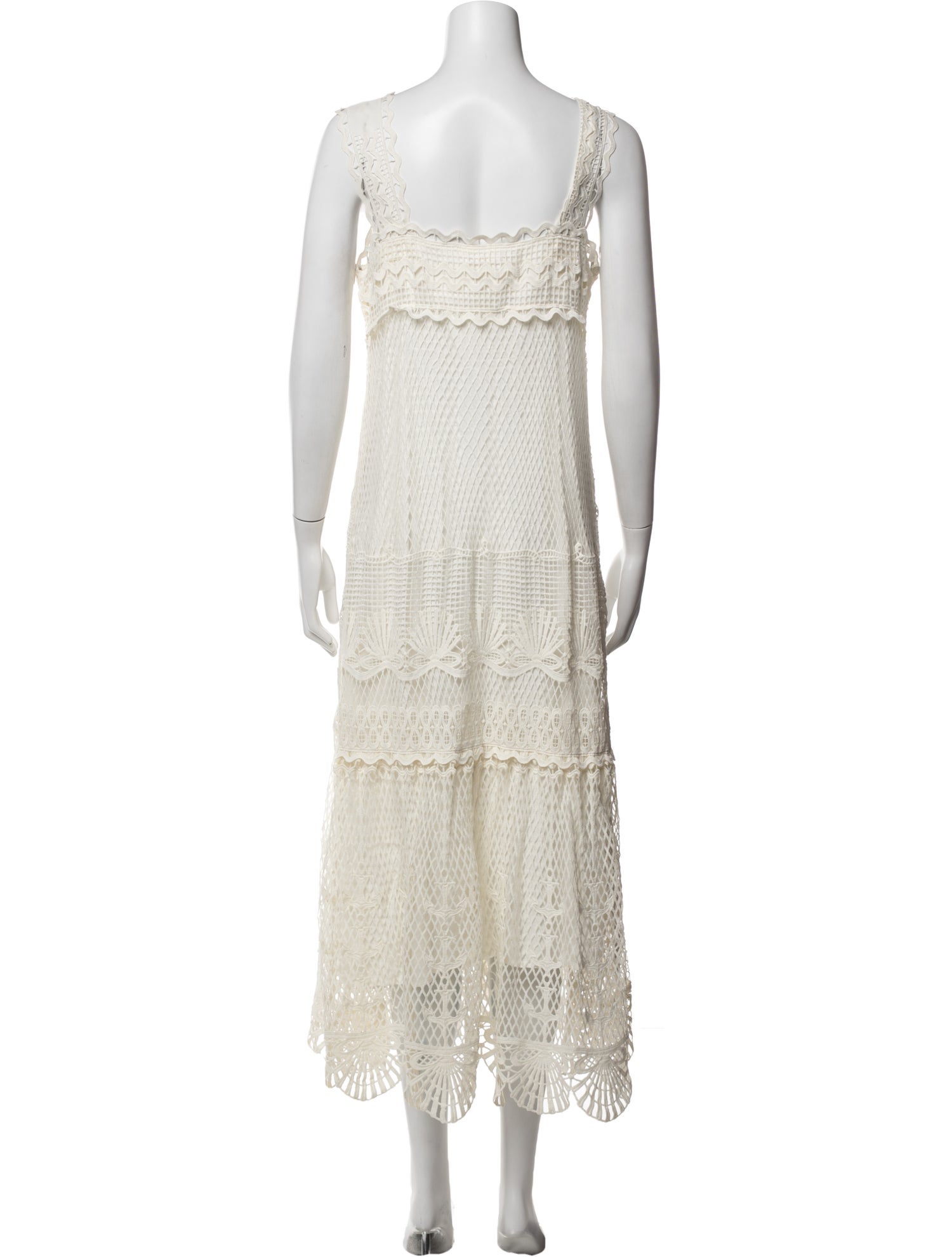 farm rio white lace dress White Laise Sleeveless Maxi Dress FARM Rio