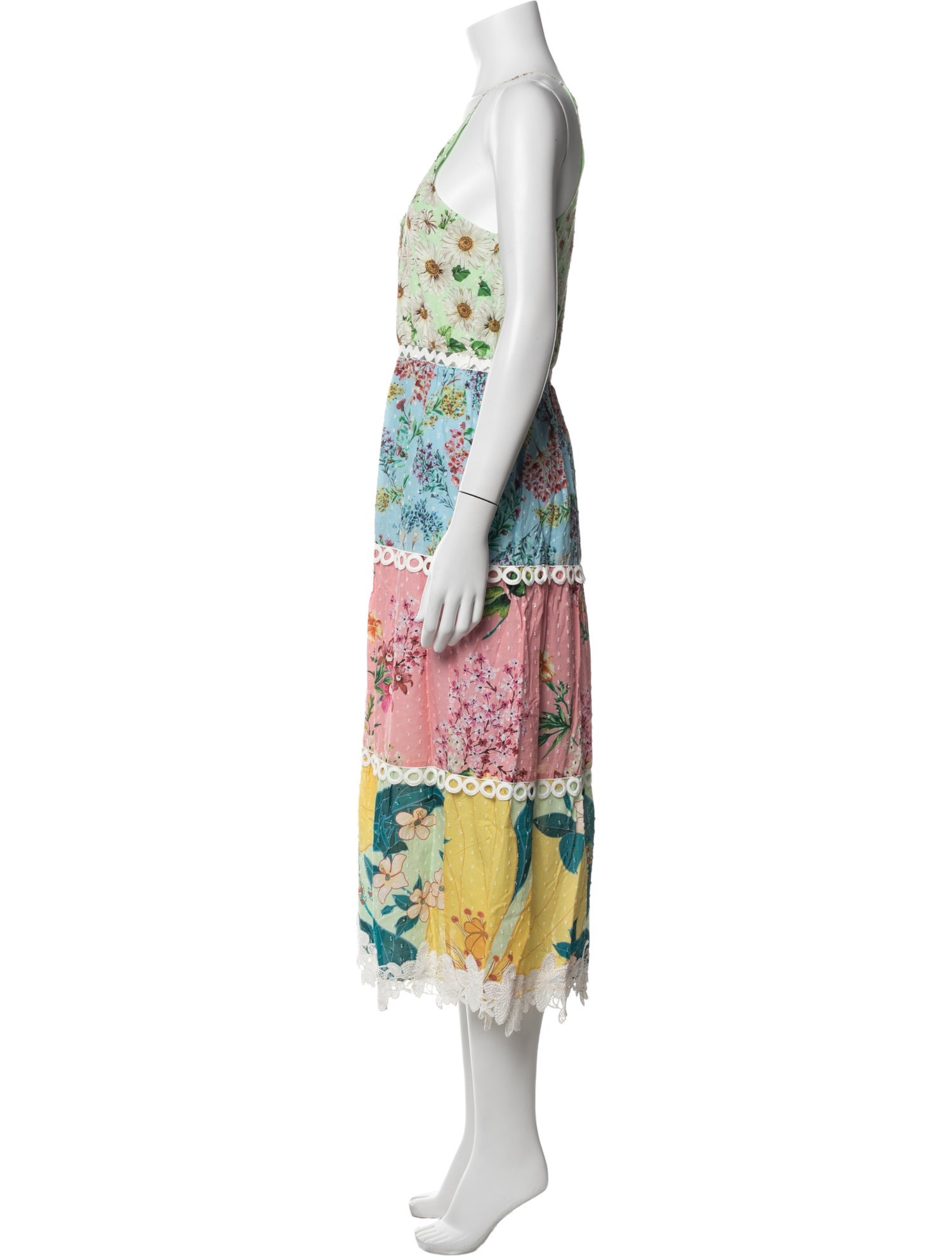 Farm Rio Floral Print Long Dress w/ Tags