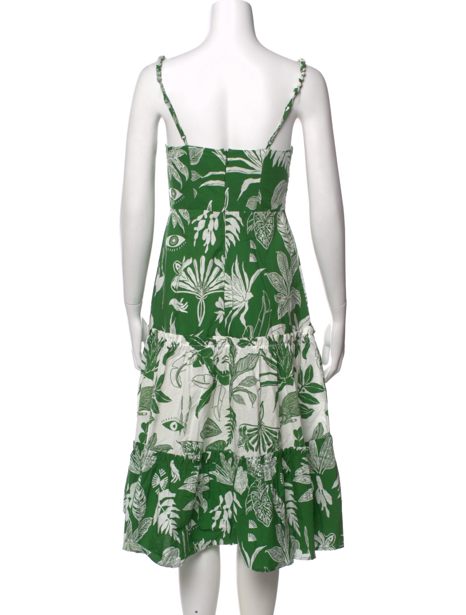 farm rio a line green dress Farm Rio Monstera Dress by Farm Rio