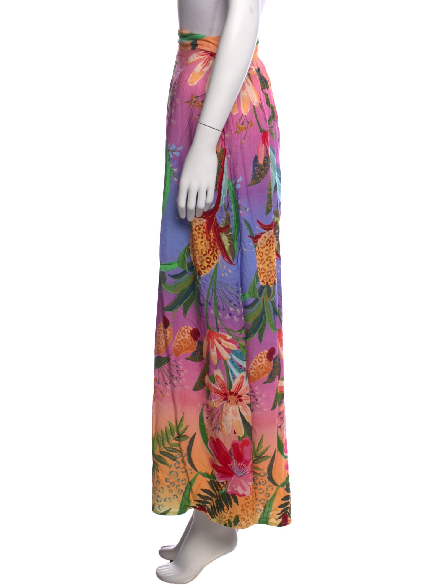 Farm Rio Floral Print Wide Leg Pants