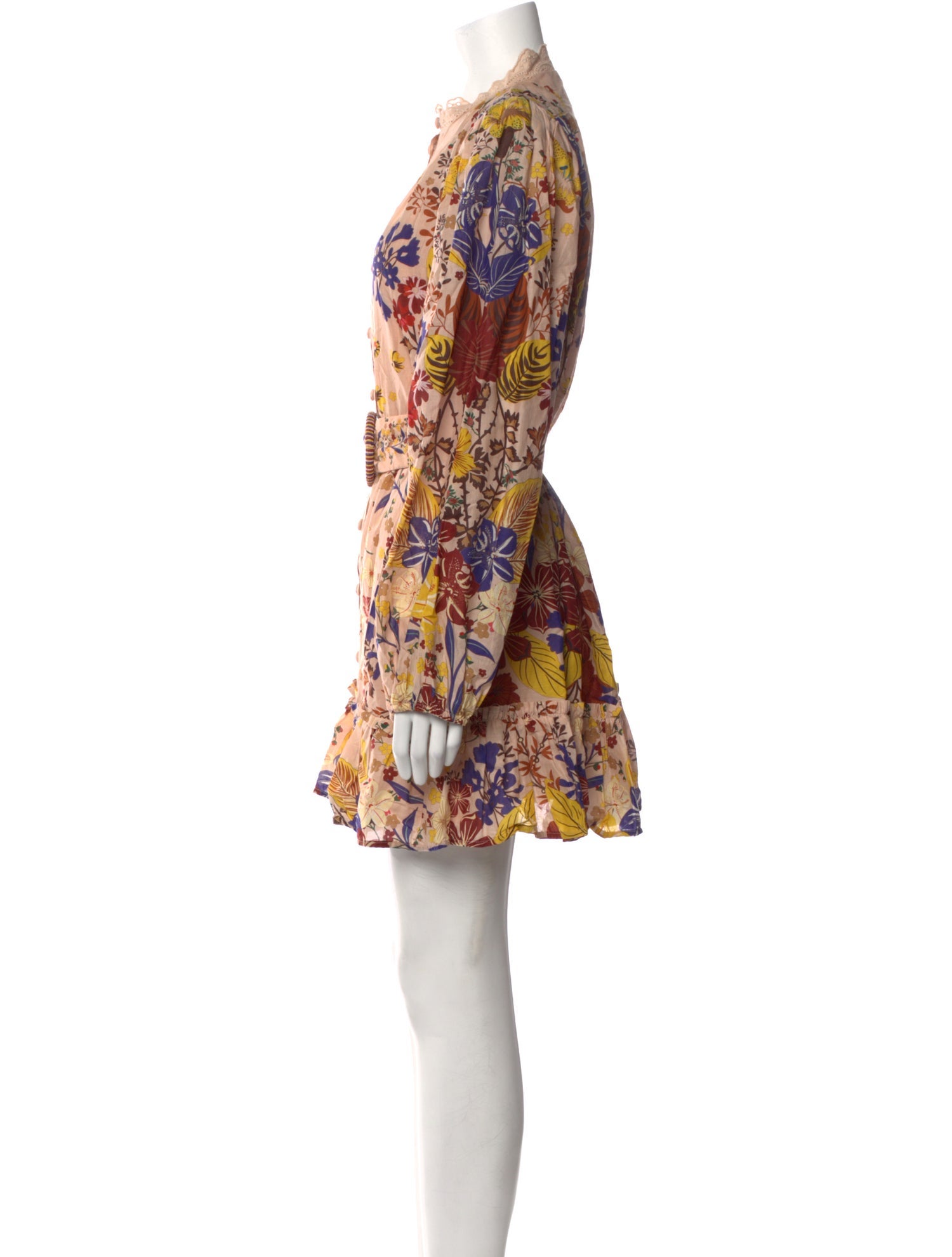 Farm Rio Floral Print Mini Dress