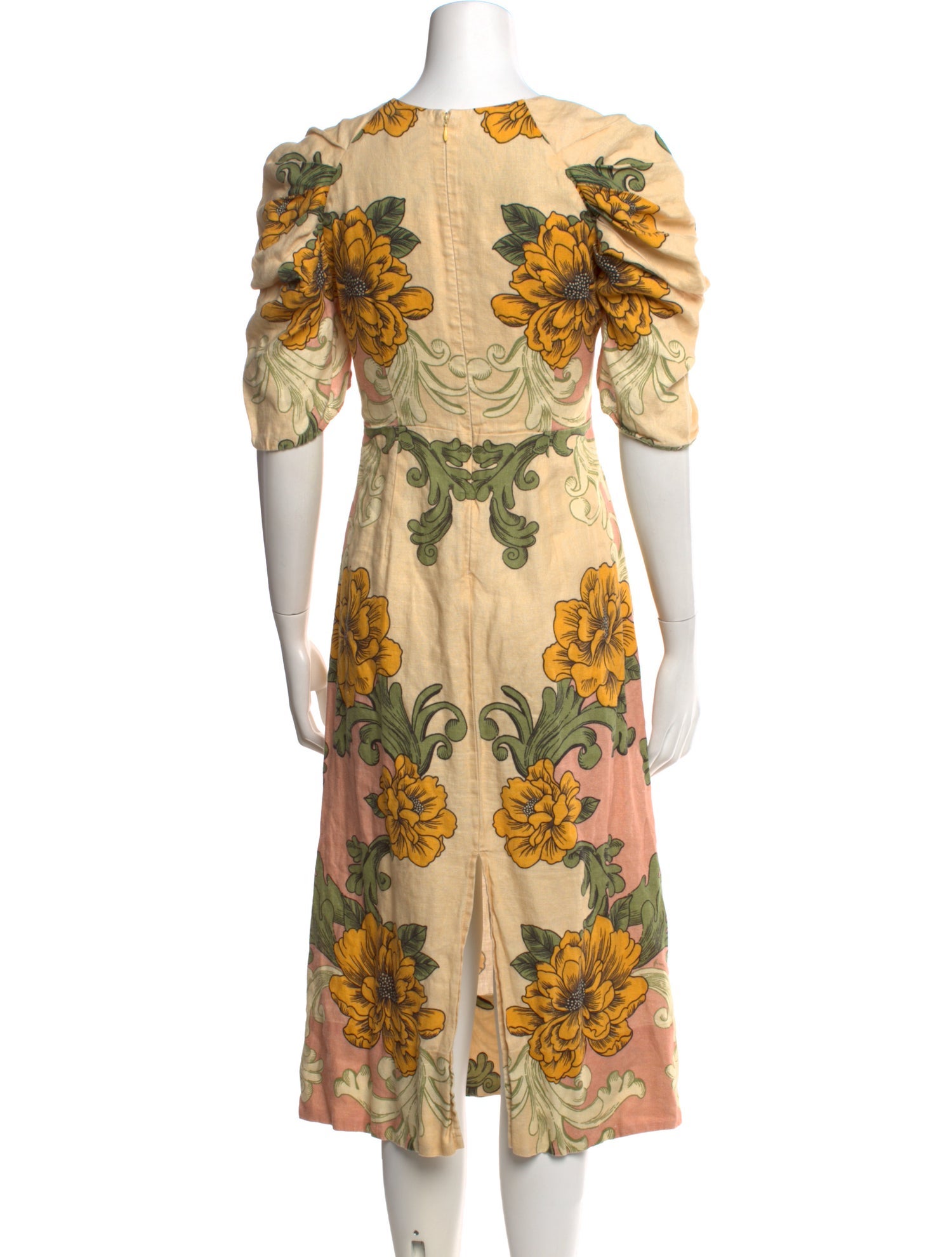farm rio yellow linen dress Richelieu linen-blend maxi dress in yellow - Farm Rio