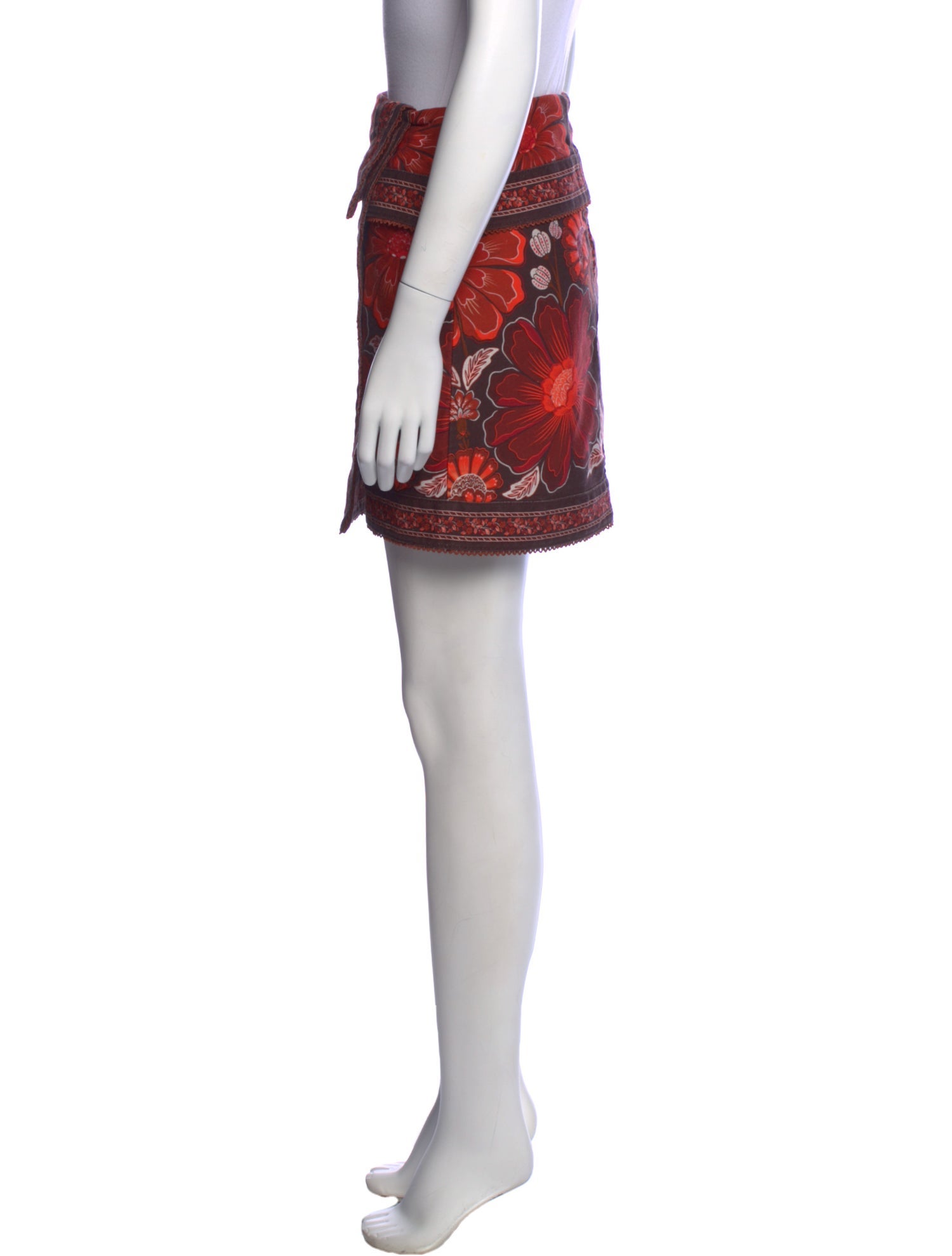 Farm Rio Floral Print Mini Skirt