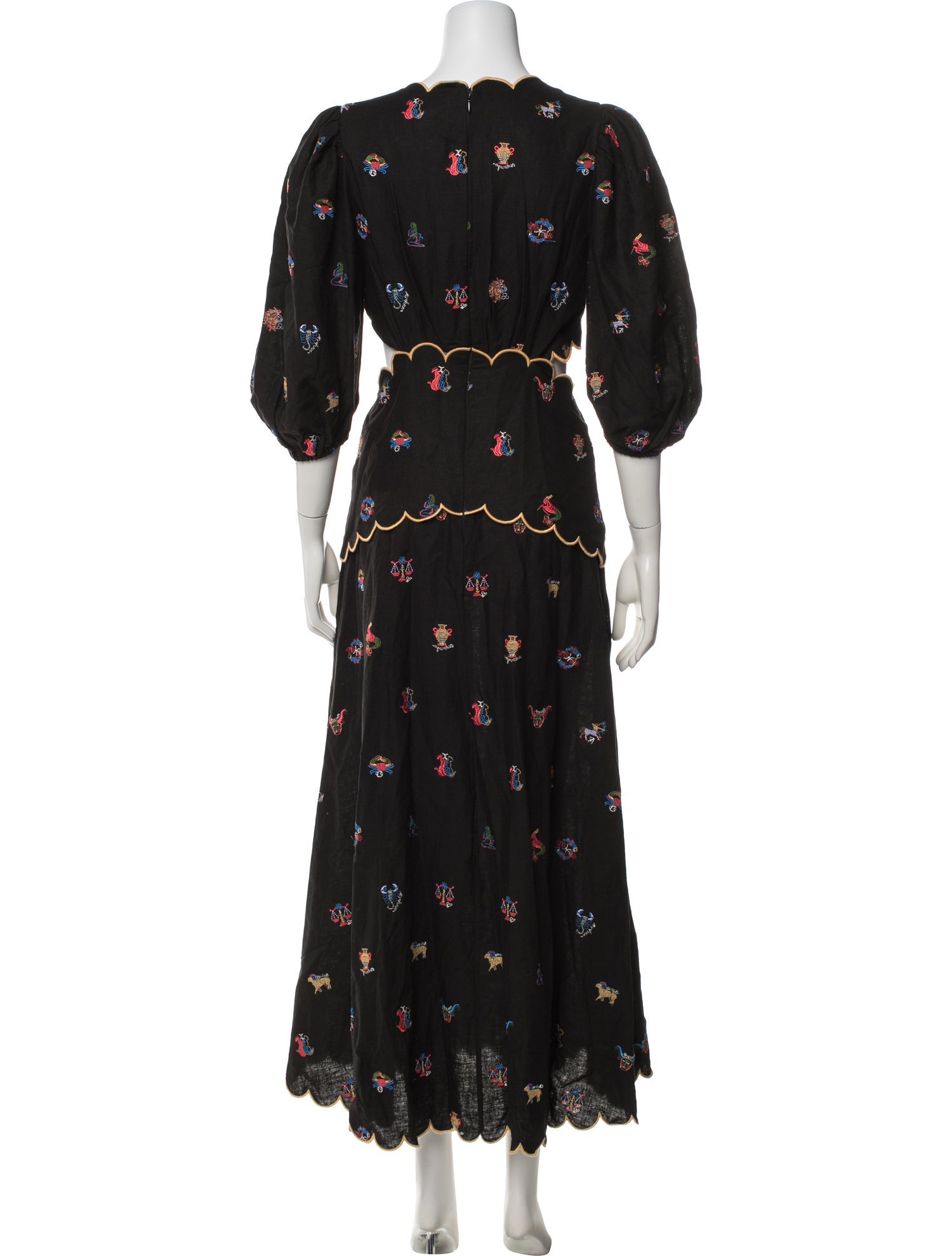 black farm rio dress Slip Maxi in Majestic Garden 065 140 Farm Rio Linen Long Dress