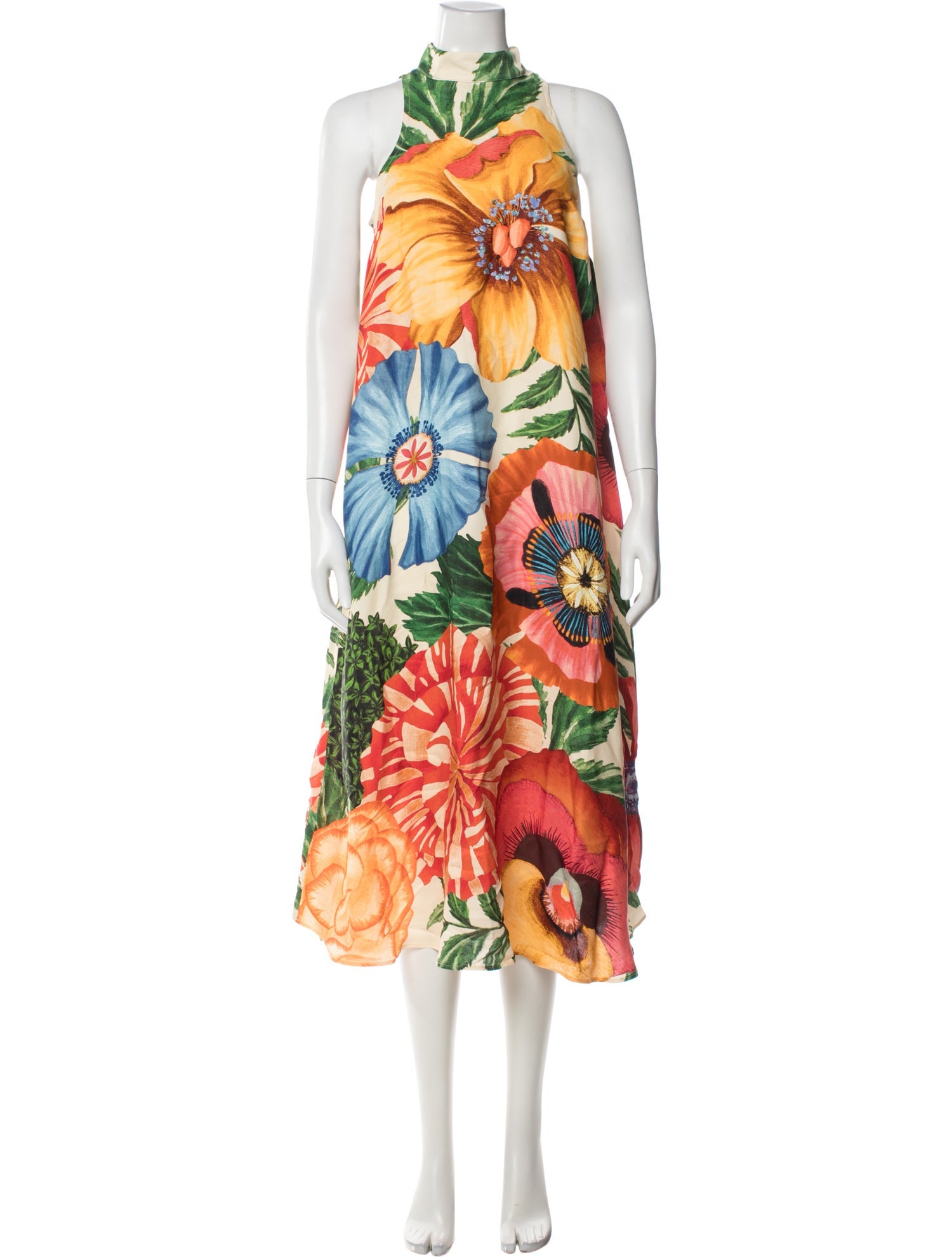 Farm Rio Floral Print Long Dress w/ Tags