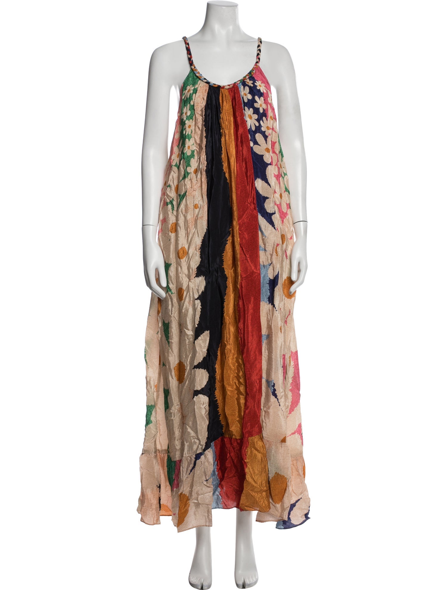 lurex chiffon midi dress with rhinestone belt Floral Button Front Crystal Azazie Beatrice 49 Length Medium Lifestyles Color:Heather