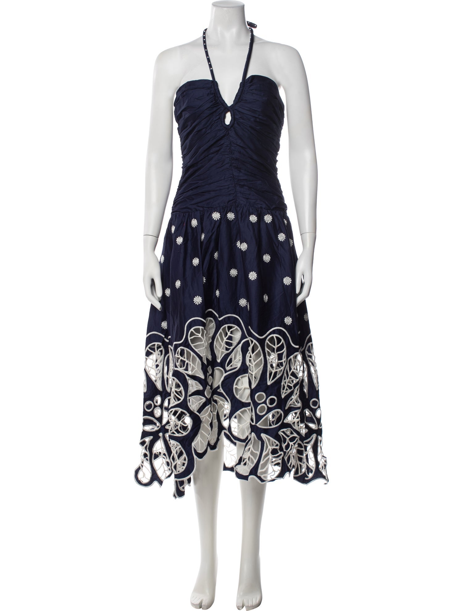 farm rio blue floral dress Print Midi Length w/ Tags - Dresses, Clothing - WFARM98299 Long sleeve Select Size:5-6Y multi Navy Blue Victorian Edwardian The navy blue and