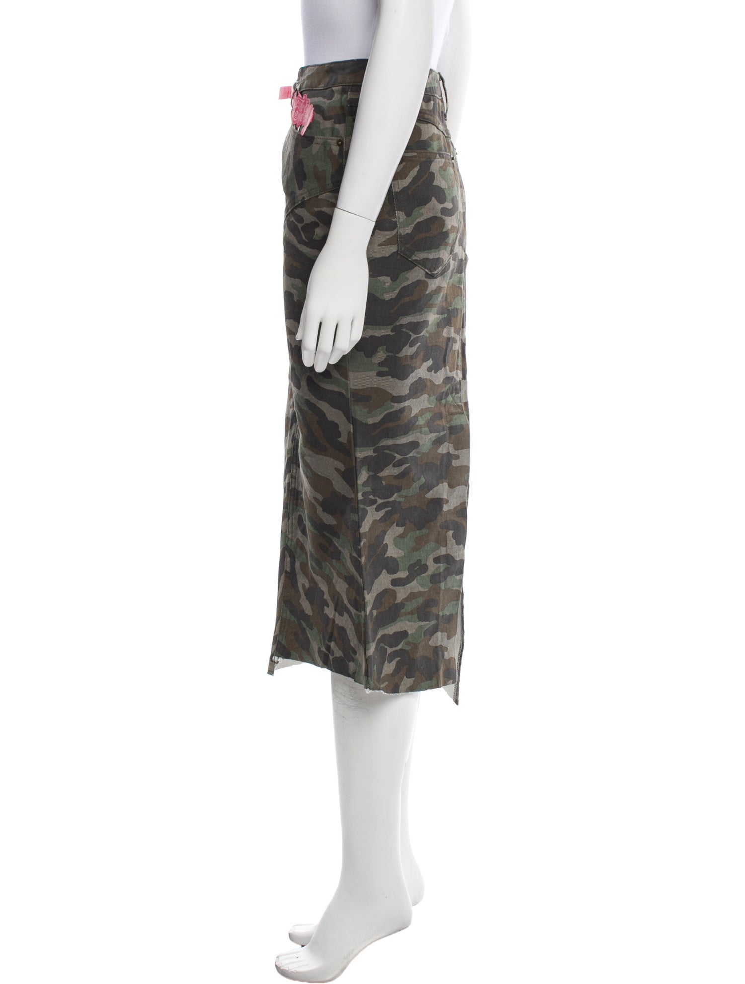 Fax Copy Express Camouflage Print Midi Length Skirt w/ Tags