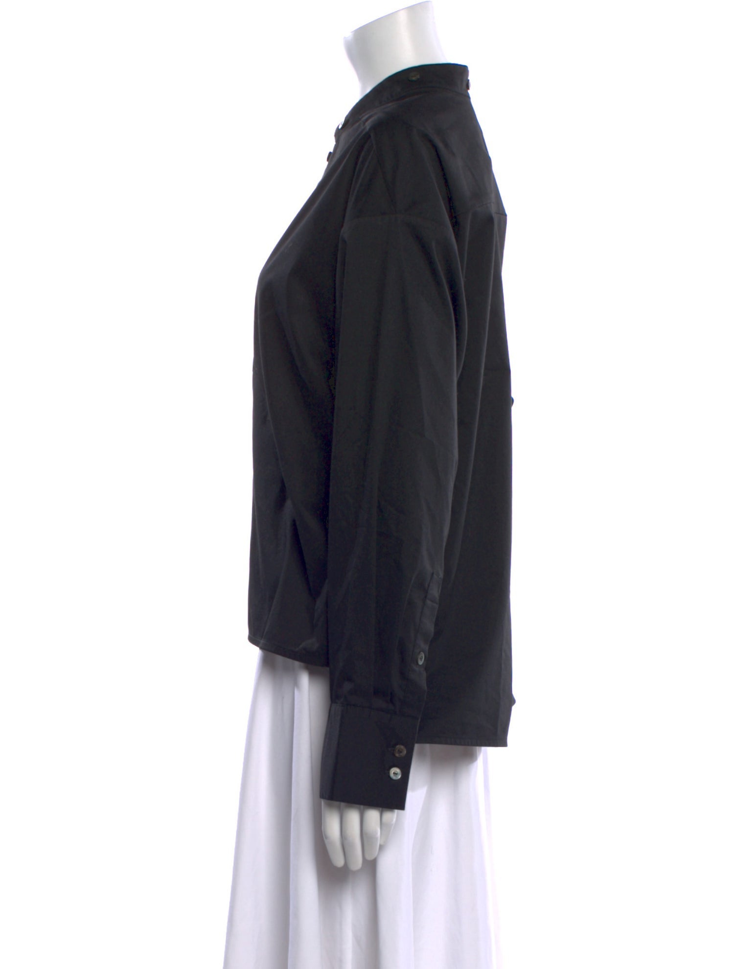 Fax Copy Express V-Neck Long Sleeve Blouse