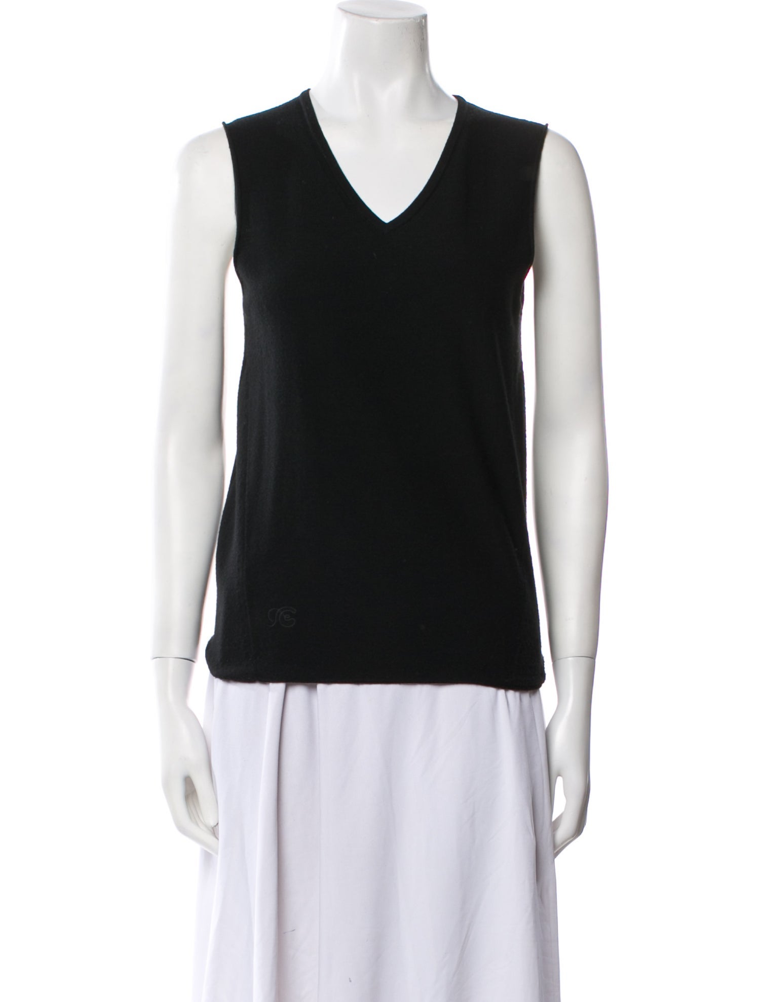 Fax Copy Express Wool V-Neck Top