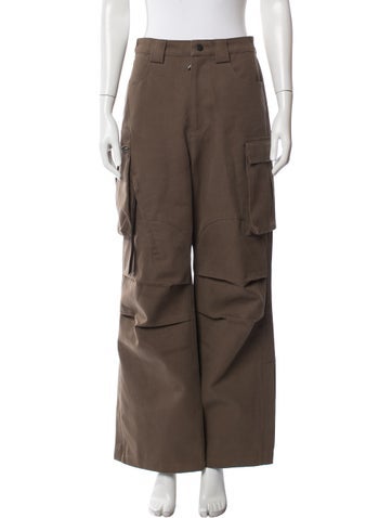 Pre-owned Fax Copy Express Wide Leg Pants In Brown