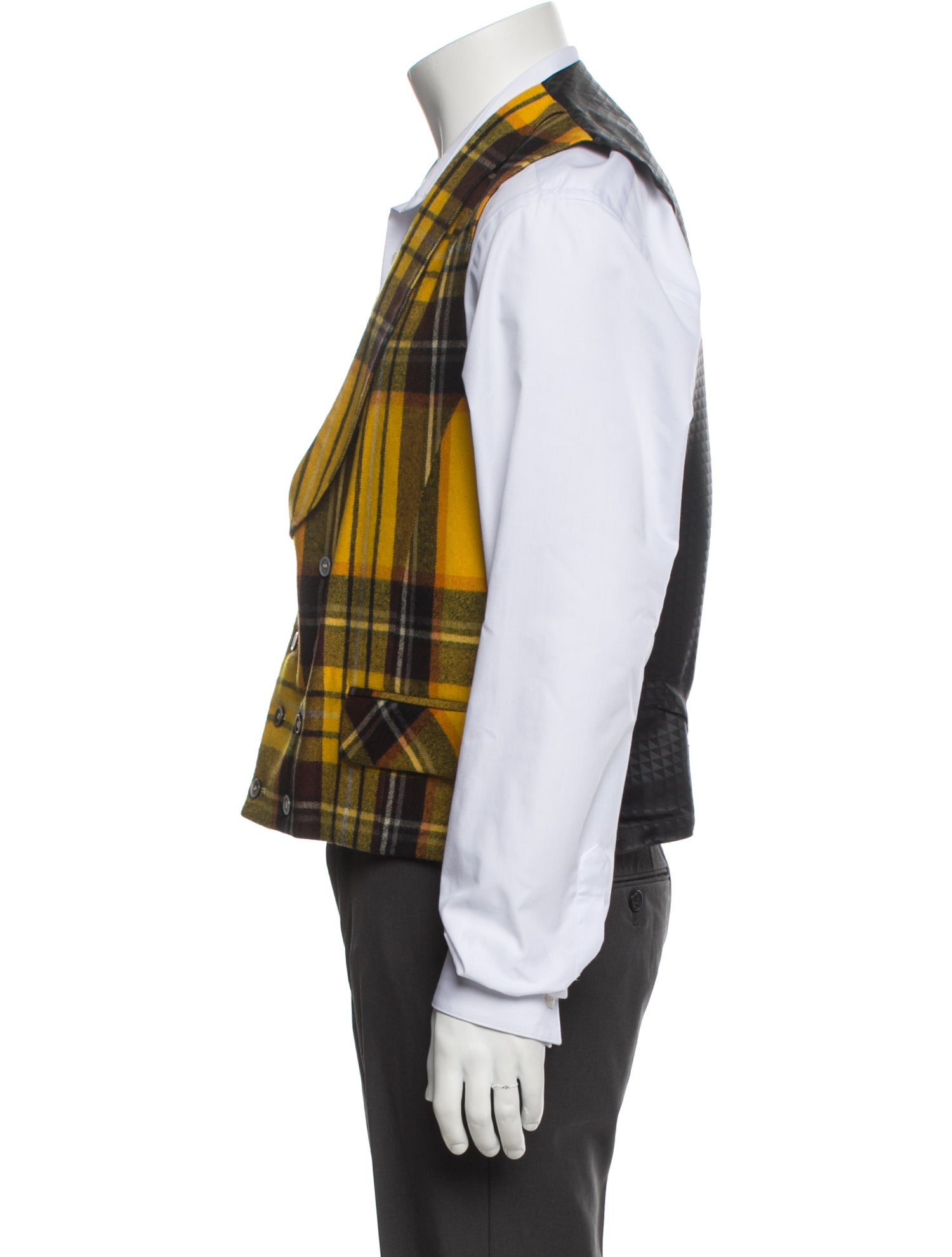 Favourbrook Wool Plaid Print Suit Vest