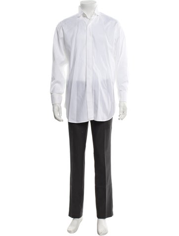 Favourbrook Dress Shirts Striped Long Sleeve Tuxedo Shirt XL