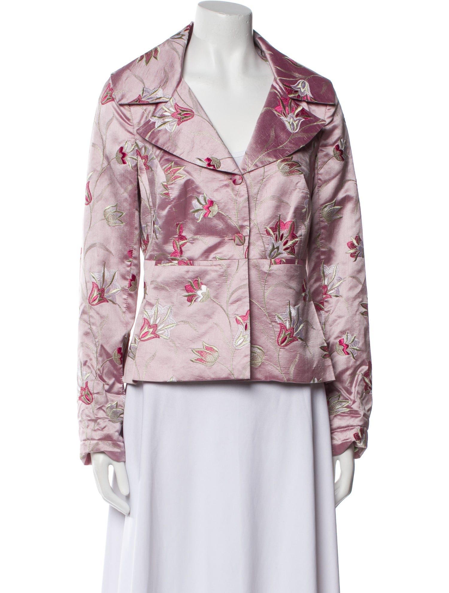 Favourbrook Silk Floral Print Biker Jacket